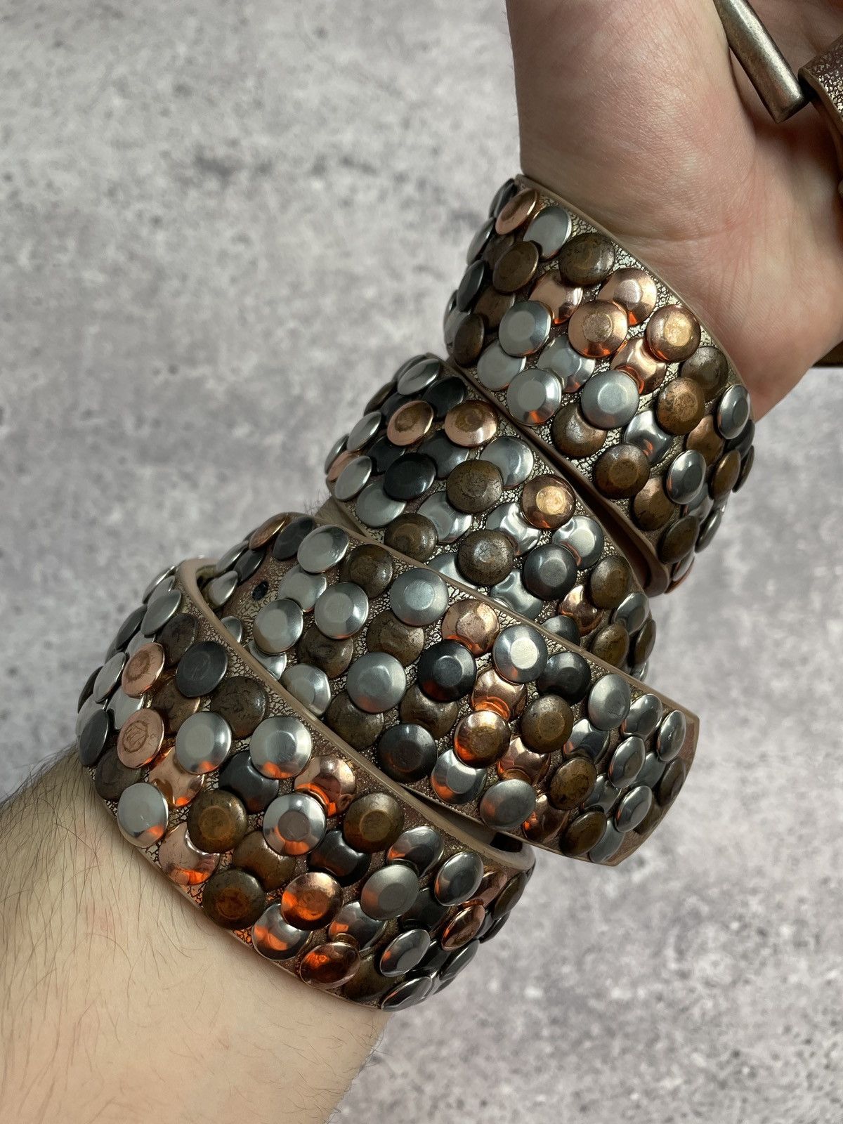 Hysteric Glamour Vintage Belt Y2K Rhinestones Punk Leather Belts size 34/36 Size 34 - 5 Thumbnail