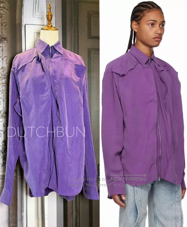 Y/Project Y/Project State Present Purple Zip-Up Shirt Size XXS / US 00 / IT 34 - 1 Thumbnail