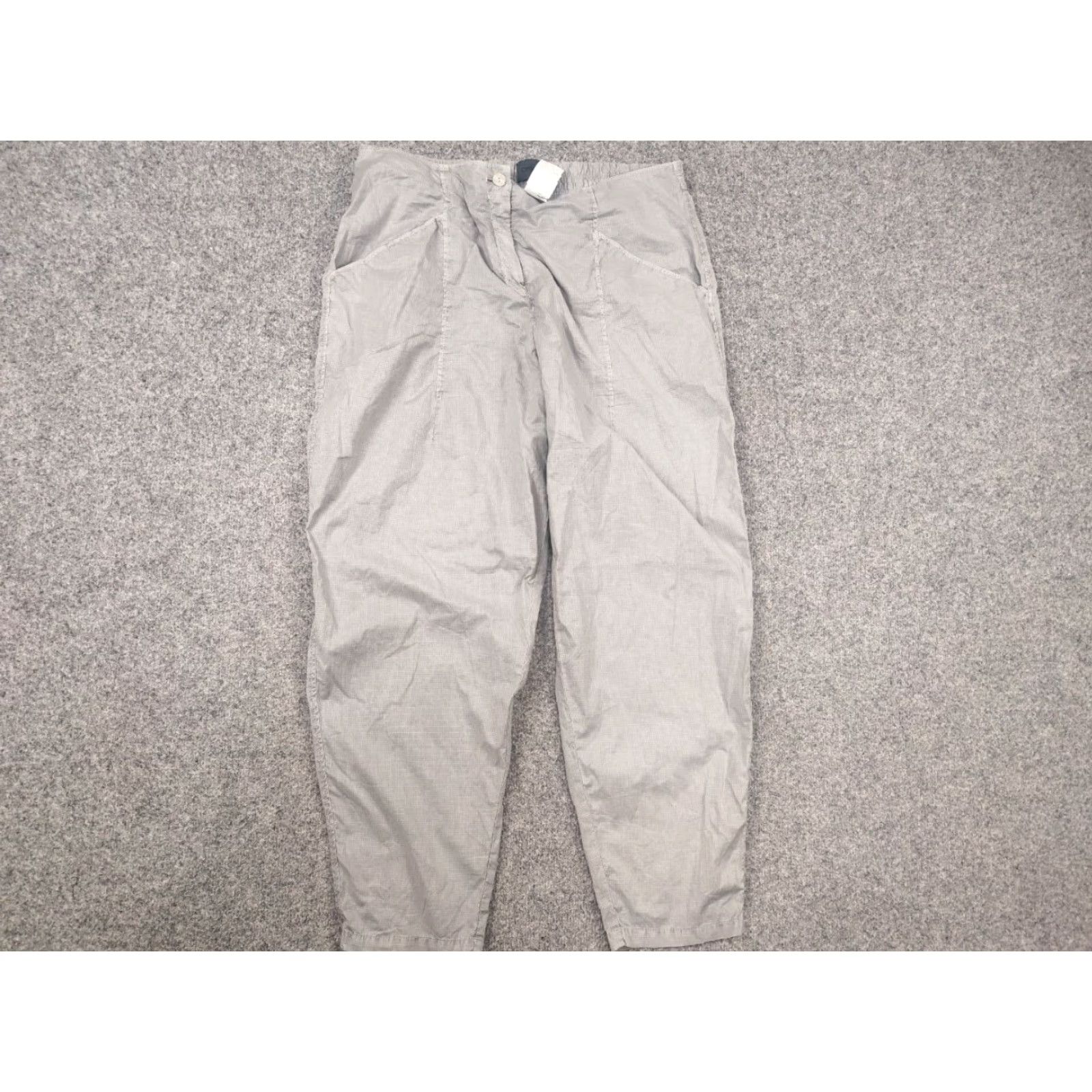 Vintage VINTAGE Oska Design Germany Light Gray Wide Leg Ankle Pocket Drawstring Pants Lagenlook Size 40" / US 18 - 4 Thumbnail