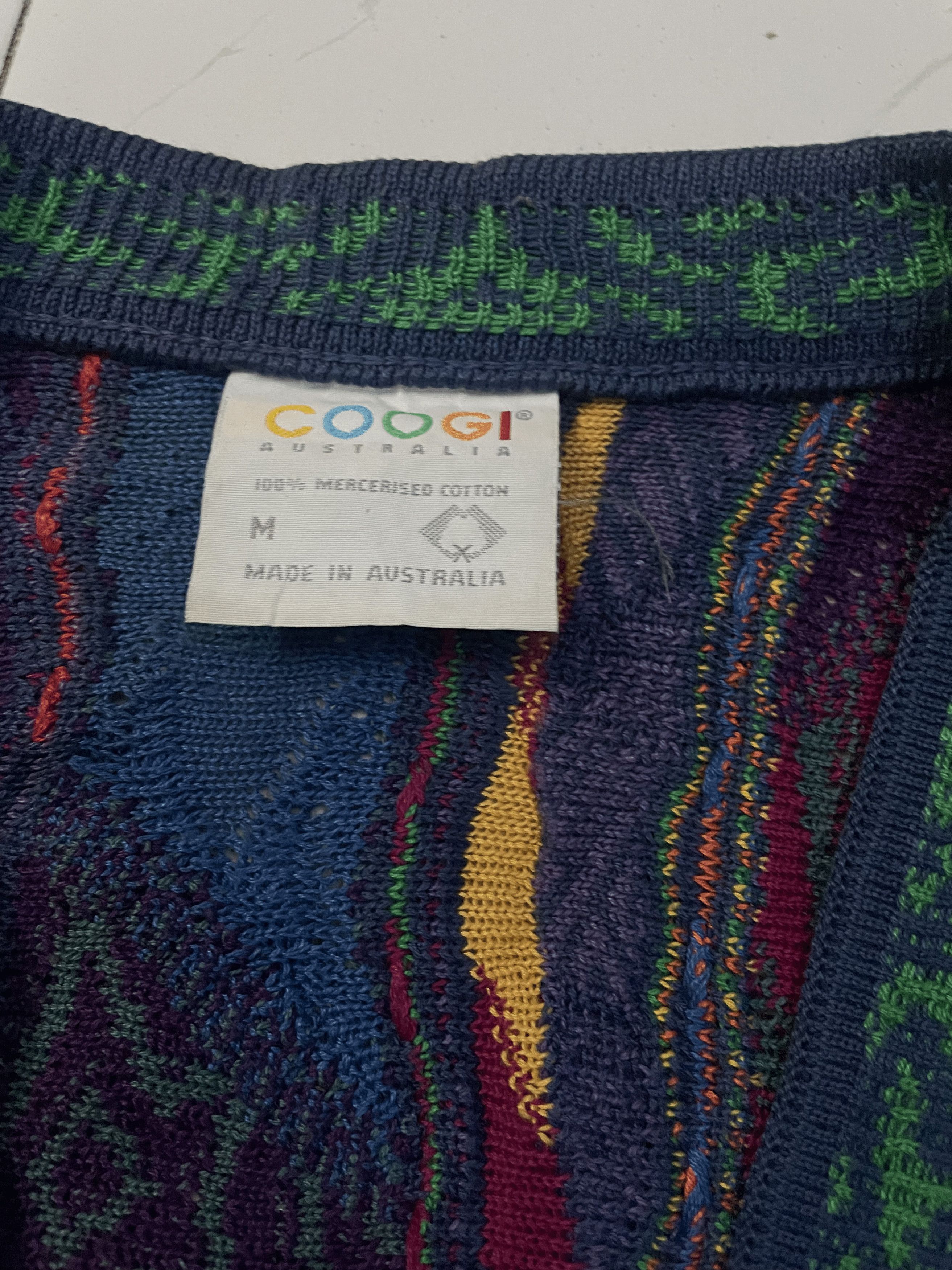 Coogi RARE Vintage 90s Coogi spongebob Multicolour cardigan Size US M / EU 48-50 / 2 - 6 Thumbnail