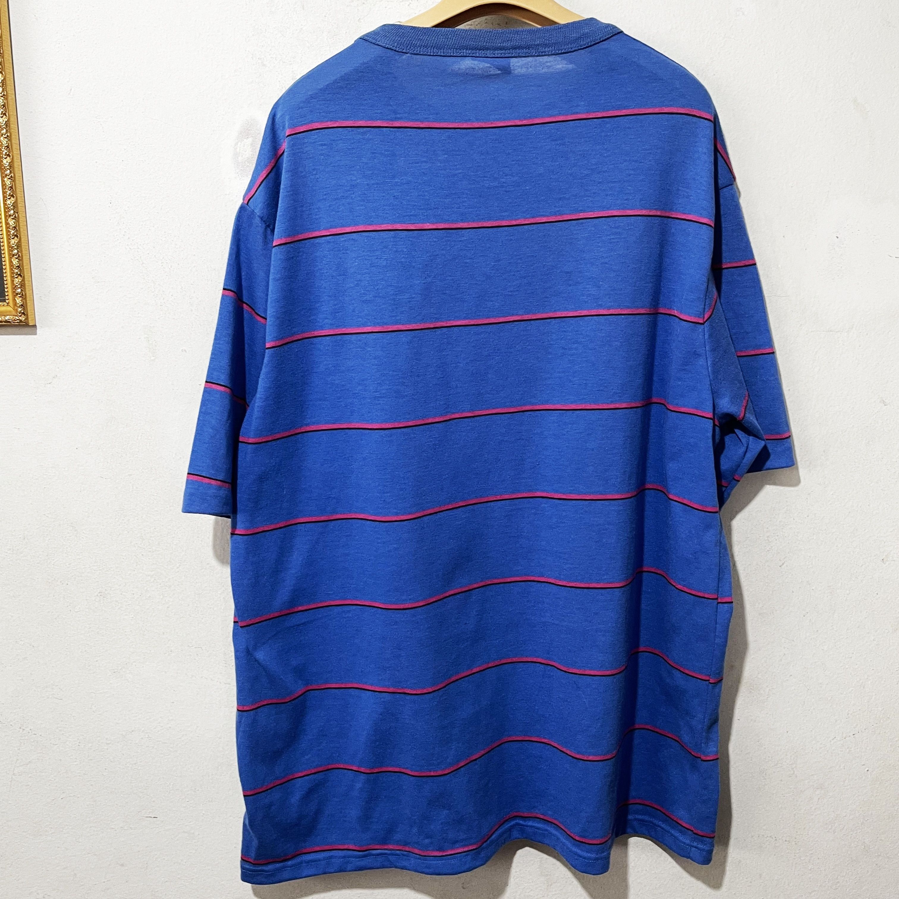 Vintage Vintage 90s Striped Pocket Tee Size US XL / EU 56 / 4 - 3 Thumbnail