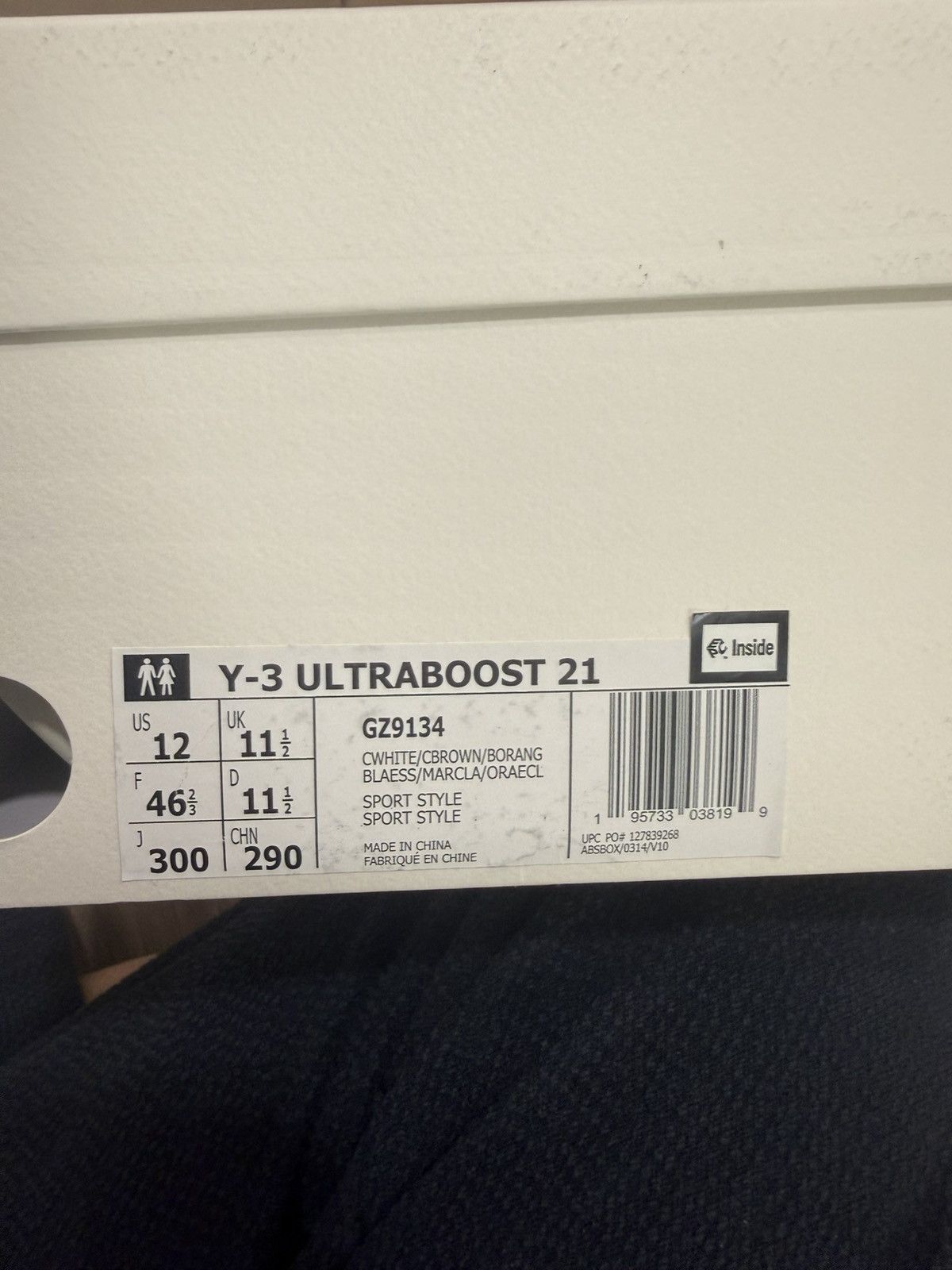 Adidas adidas Y-3 Ultra Boost 21 white bold orange Size US 12 / EU 45 - 7 Thumbnail
