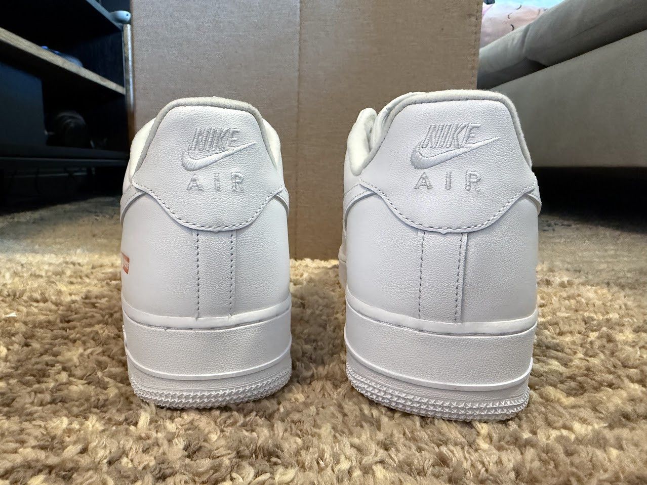 Nike × Supreme `Supreme x Nike Air Force 1 Low White DS Size 12 SS20 Size US 12 / EU 45 - 8 Thumbnail