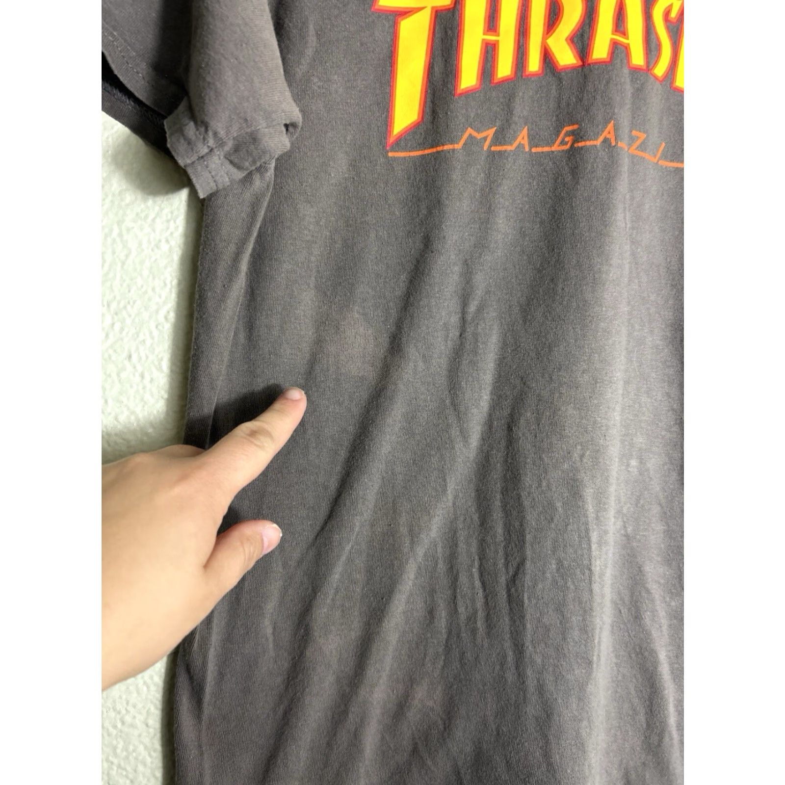 Thrasher VINTAGE Thrasher Magazine T-Shirt Womens M Gray Short Sleeve Mens Shirt Stains Size M / US 6-8 / IT 42-44 - 3 Thumbnail