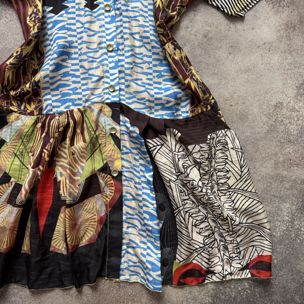 Hysteric Glamour Save the Queen Vintage Y2K Avant Garde Abstract Silk Dress Size S / US 4 / IT 40 - 11 Thumbnail