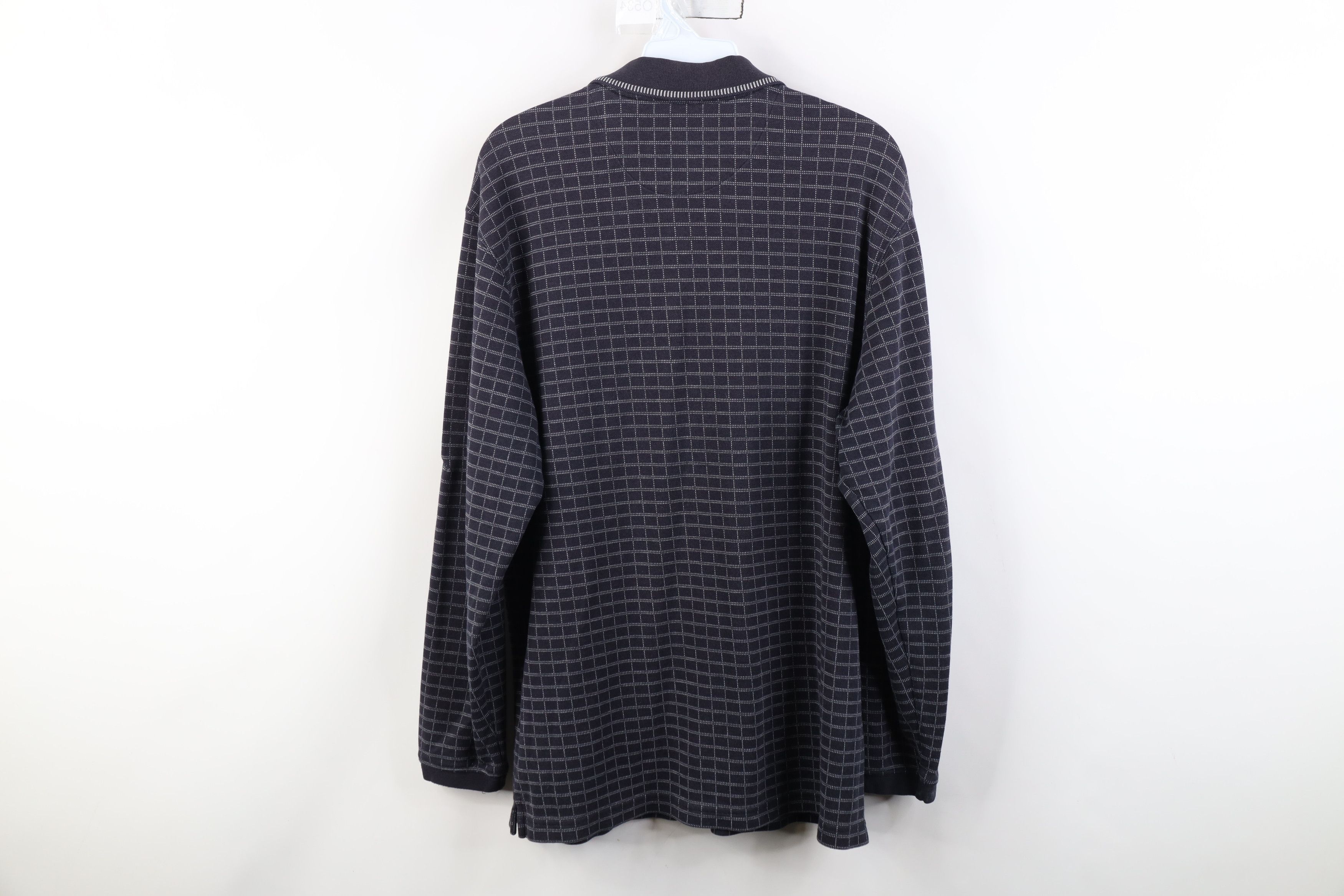 Vintage Vintage 90s Streetwear Checkered Knit Long Sleeve Rugby Polo Size US M / EU 48-50 / 2 - 11 Thumbnail