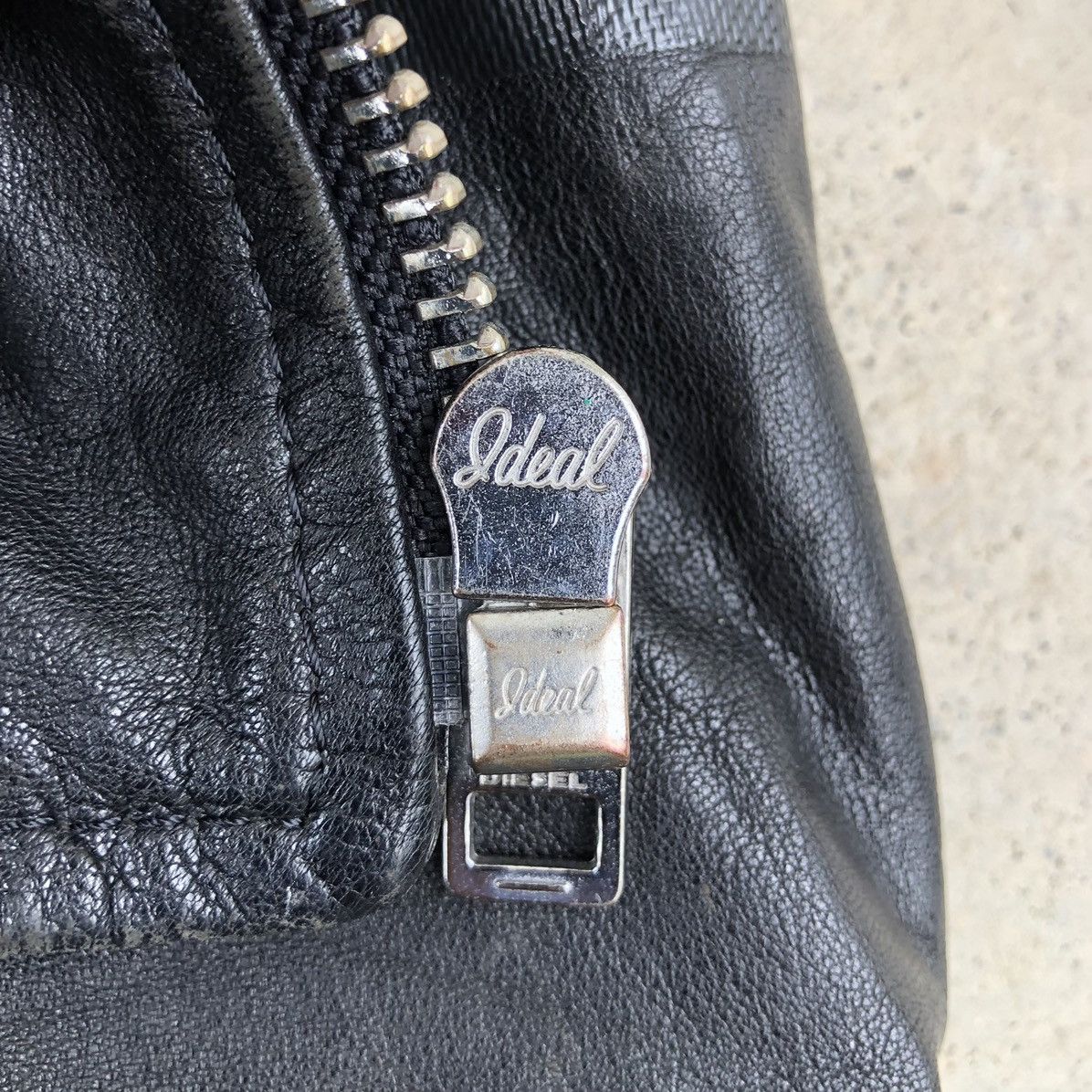 Vintage DIESEL Willcox Double Collar Leather Jacket