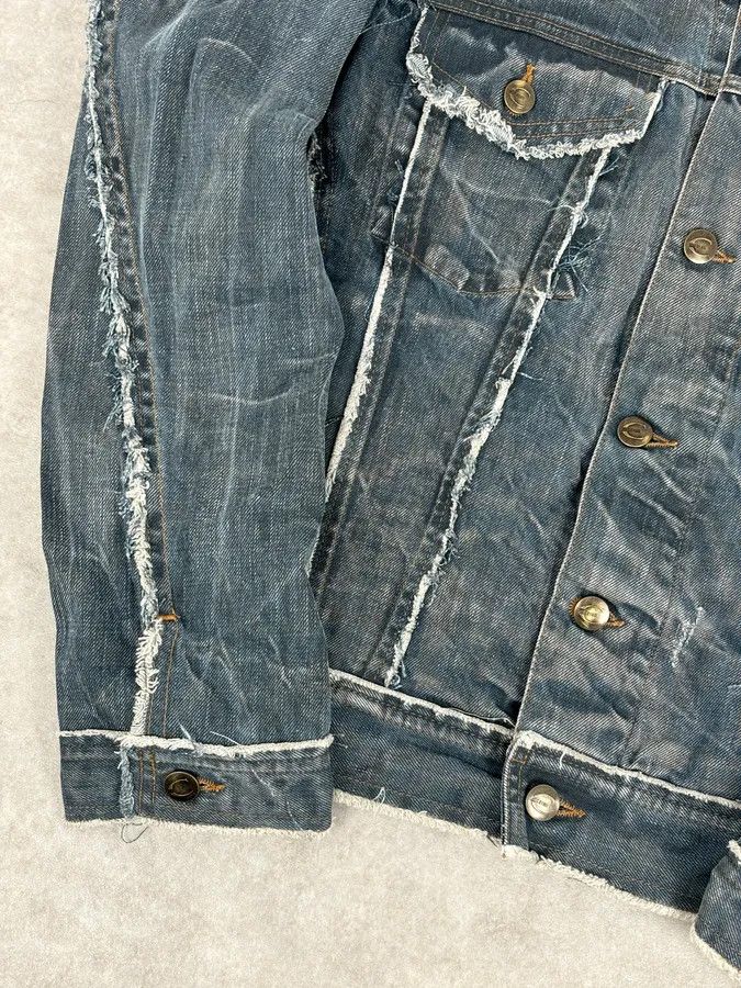 Roberto Cavalli AW2003 Cavalli Blue Eroded Denim Rebel Jacket Size US L / EU 52-54 / 3 - 8 Thumbnail
