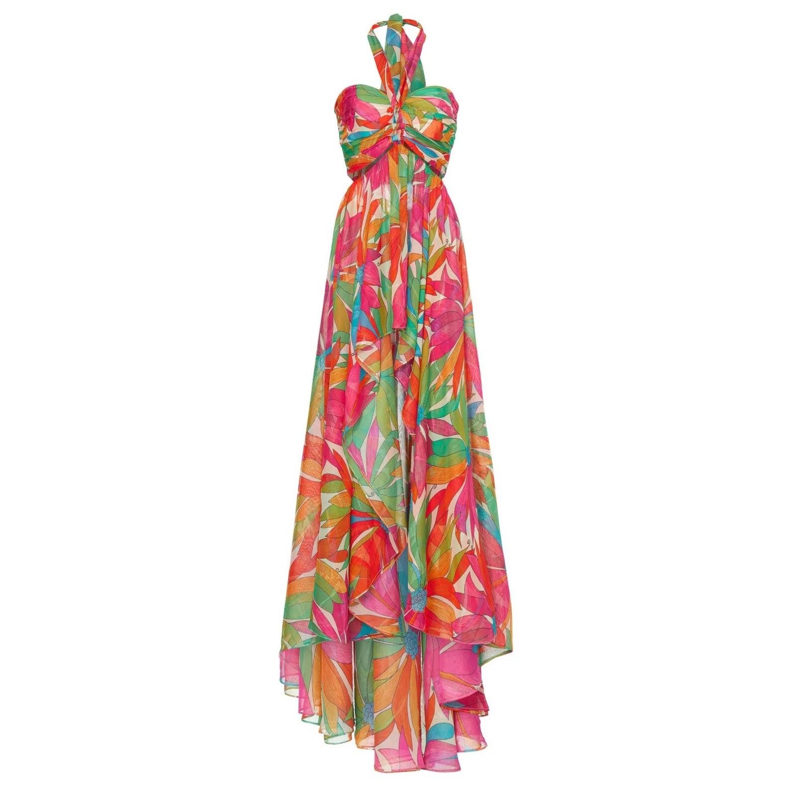 Ronny Kobo Ronny Kobo Natasha jungle high low maxi cut out dress sz XL Size XL / US 12-14 / IT 48-50 - 2 Thumbnail
