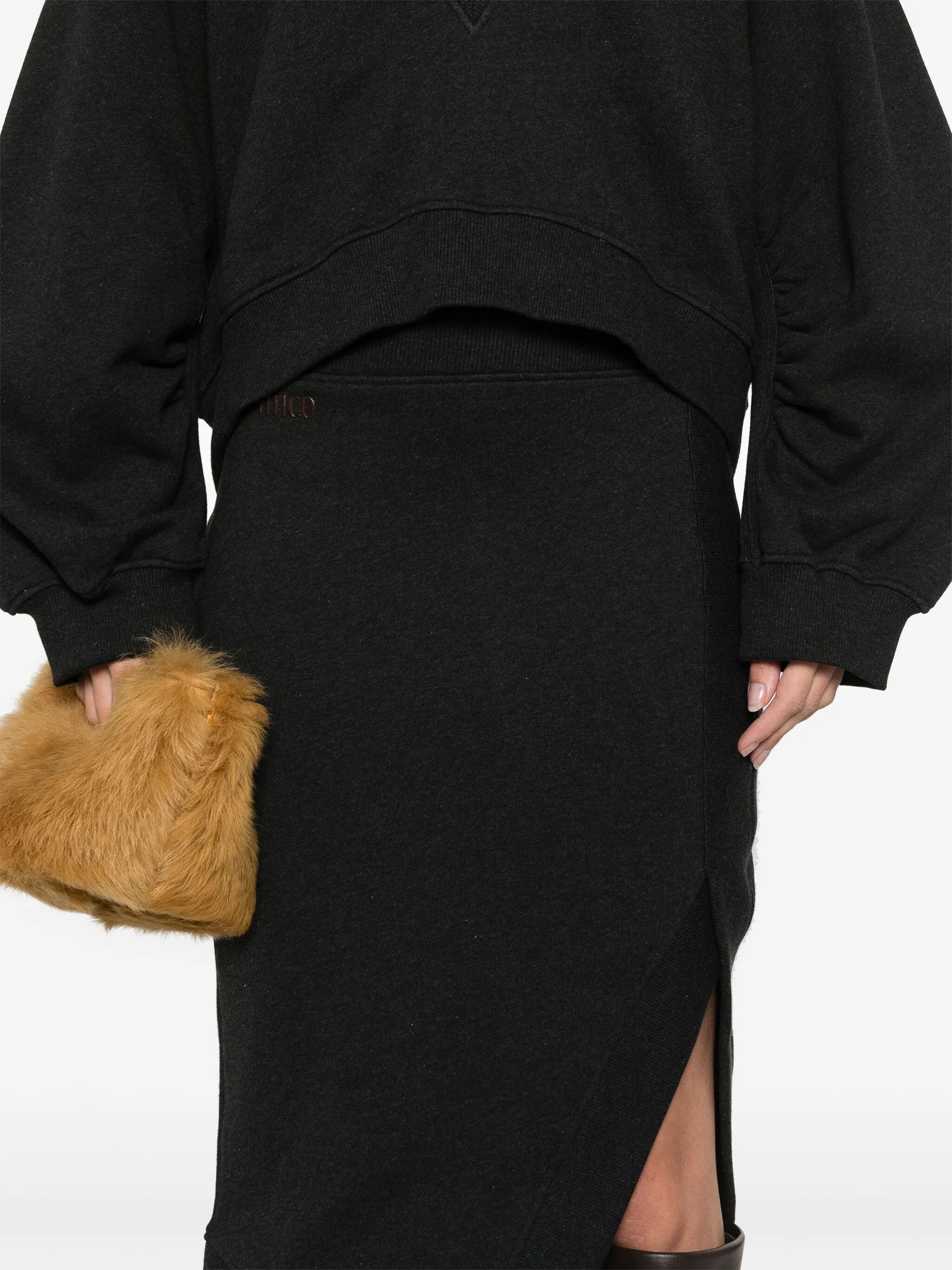 The Attico o1s22i1n0325 Asymmetric Midi Skirt in Black Size 26" / US 2 / IT 38 - 5 Thumbnail