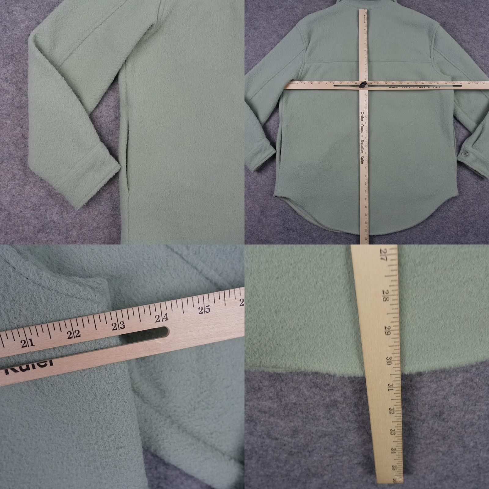 Vintage Hilary Radley Jacket Womens L Green Fleece Shacket Button Front Lined Shirt Jacket Casual All Seasons Medium/Regular Womens Large Green 90s? Size L / US 10 / IT 46 - 8 Thumbnail