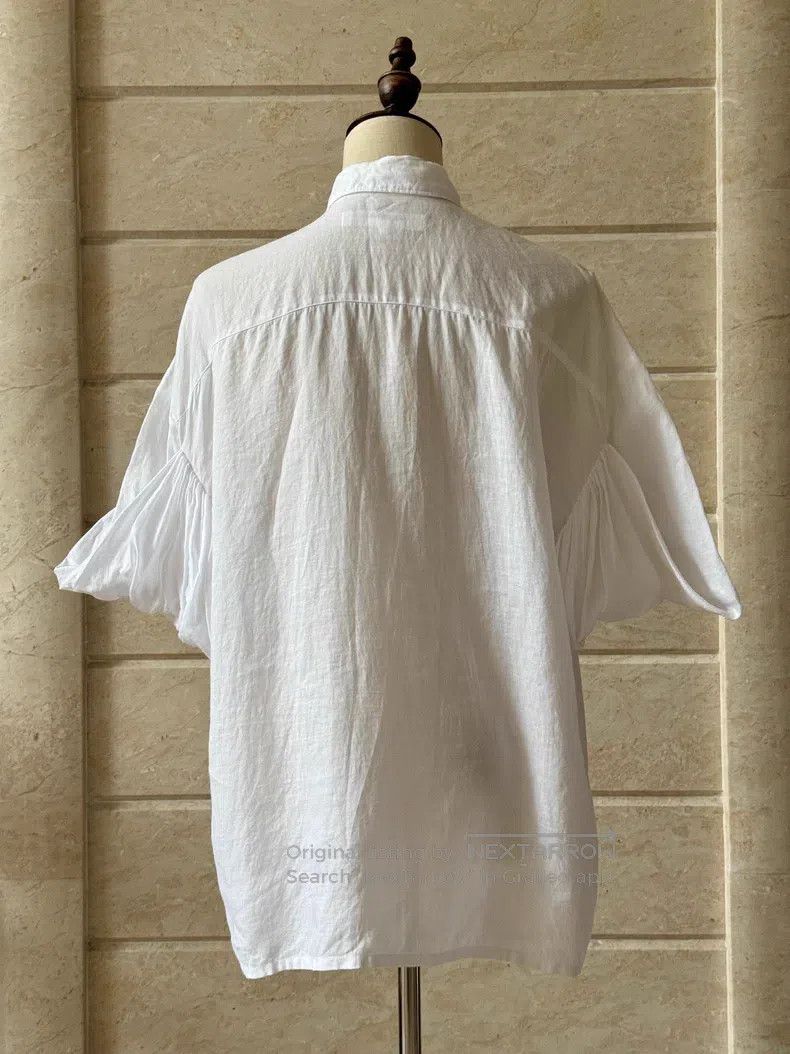 Junya Watanabe Junya Watanabe Linen Short Sleeve Shirt Size XS / US 0-2 / IT 36-38 - 3 Thumbnail