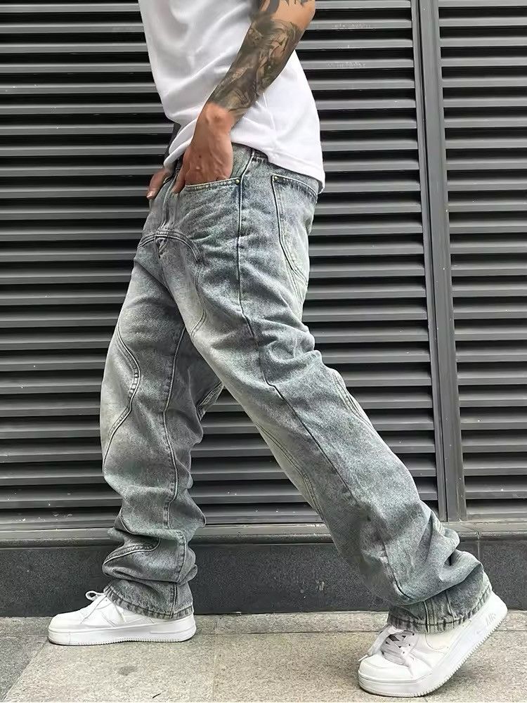 Japanese Brand × Realtree Retro Light Wash Blue Skater Baggy Jeans Size US 27 - 2 Thumbnail