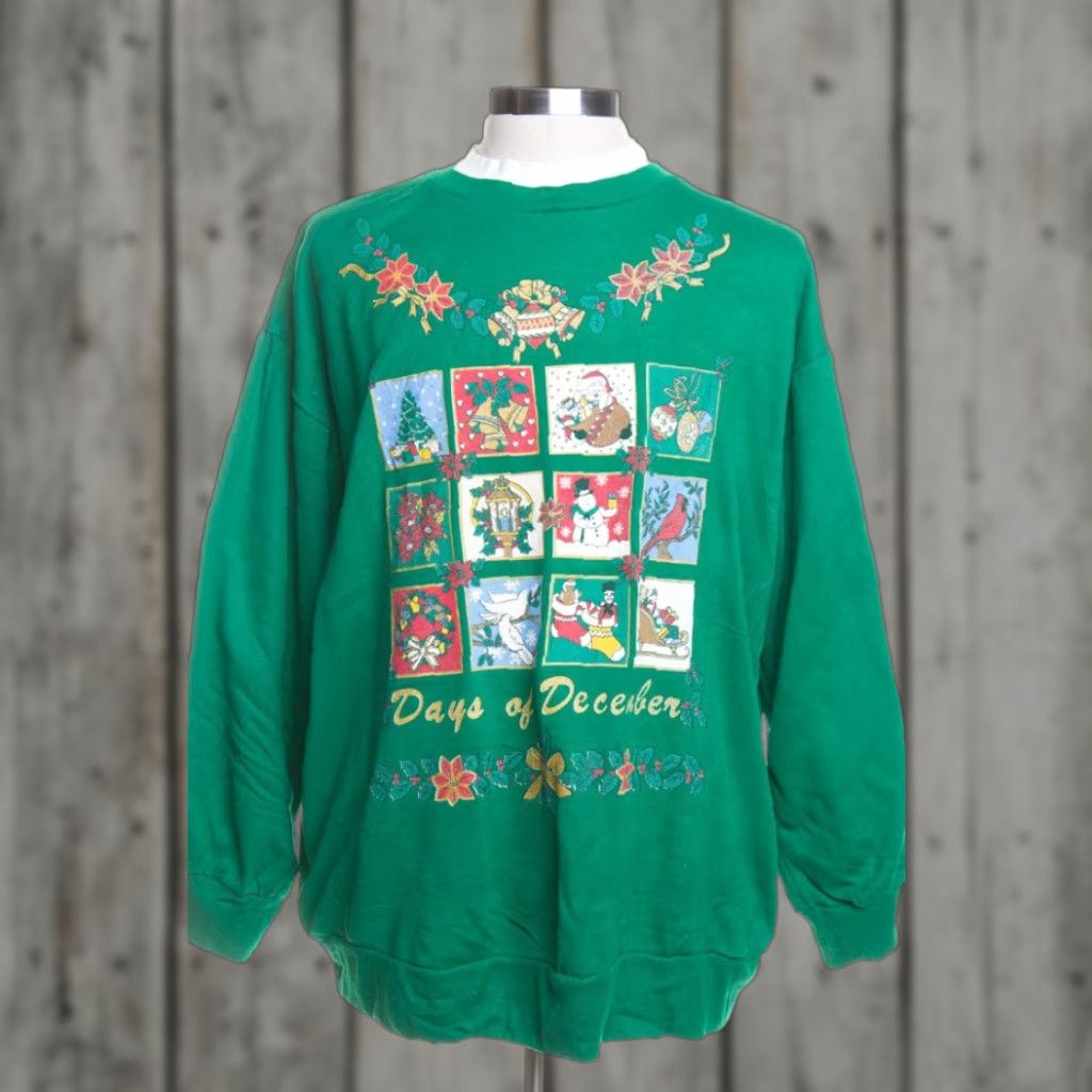 Vintage Vintage Green NutCracker Ugly Christmas XXL Sweatshirt User: Vintage Green NutCracker Ugly Christmas XXL Sweatshirt Size XL / US 12-14 / IT 48-50 - 1 Preview