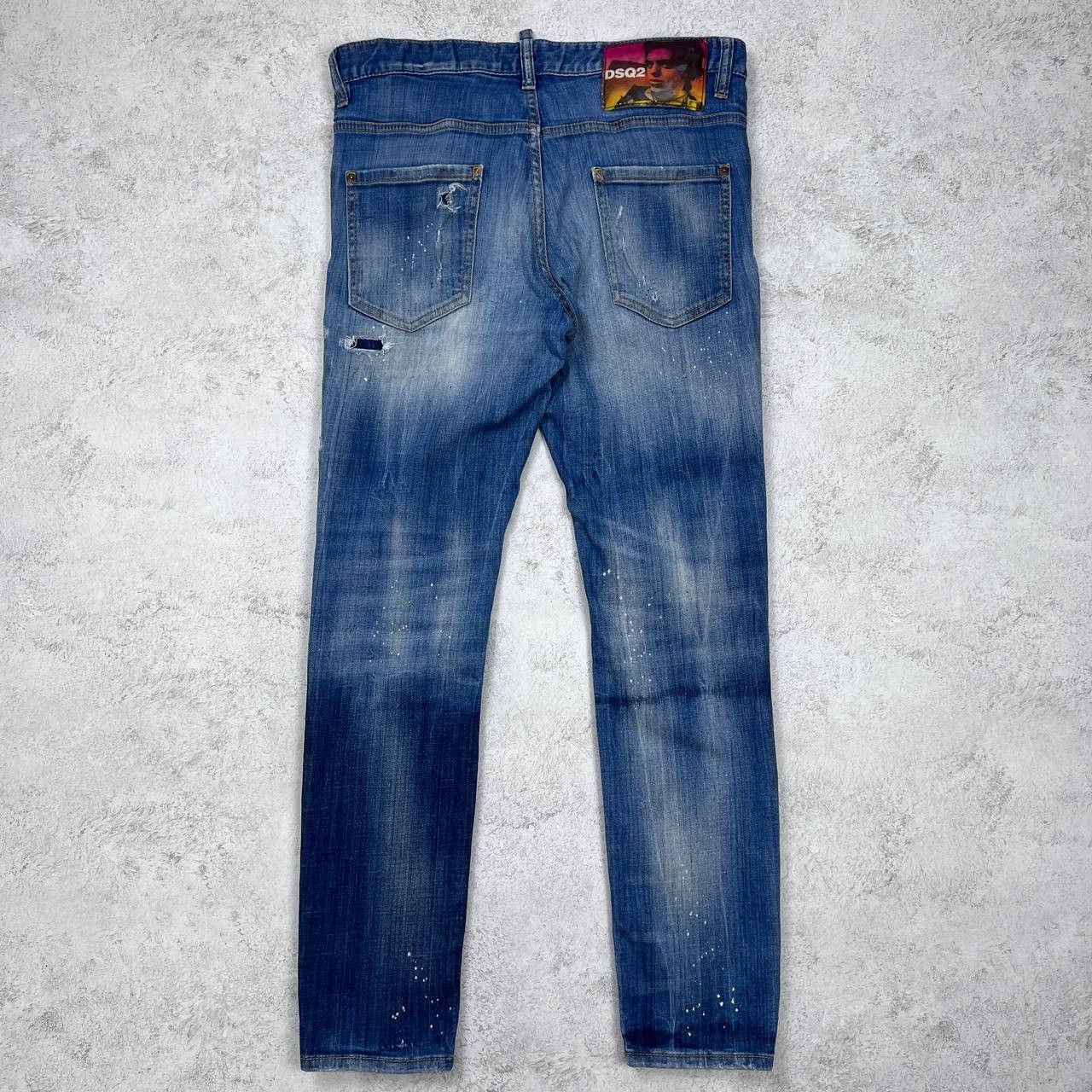 Dsquared2 DSQUARED2 Jeans Distressed Ripped Paint Splatter Slim Fit Size US 34 / EU 50 - 7 Thumbnail
