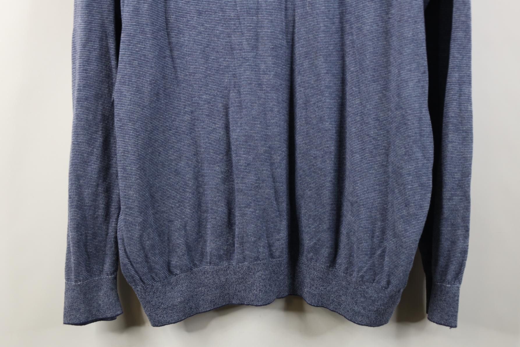 Bonobos Bonobos Fit Lightweight Striped Knit Crewneck Sweater Blue Size US XXL / EU 58 / 5 - 3 Thumbnail
