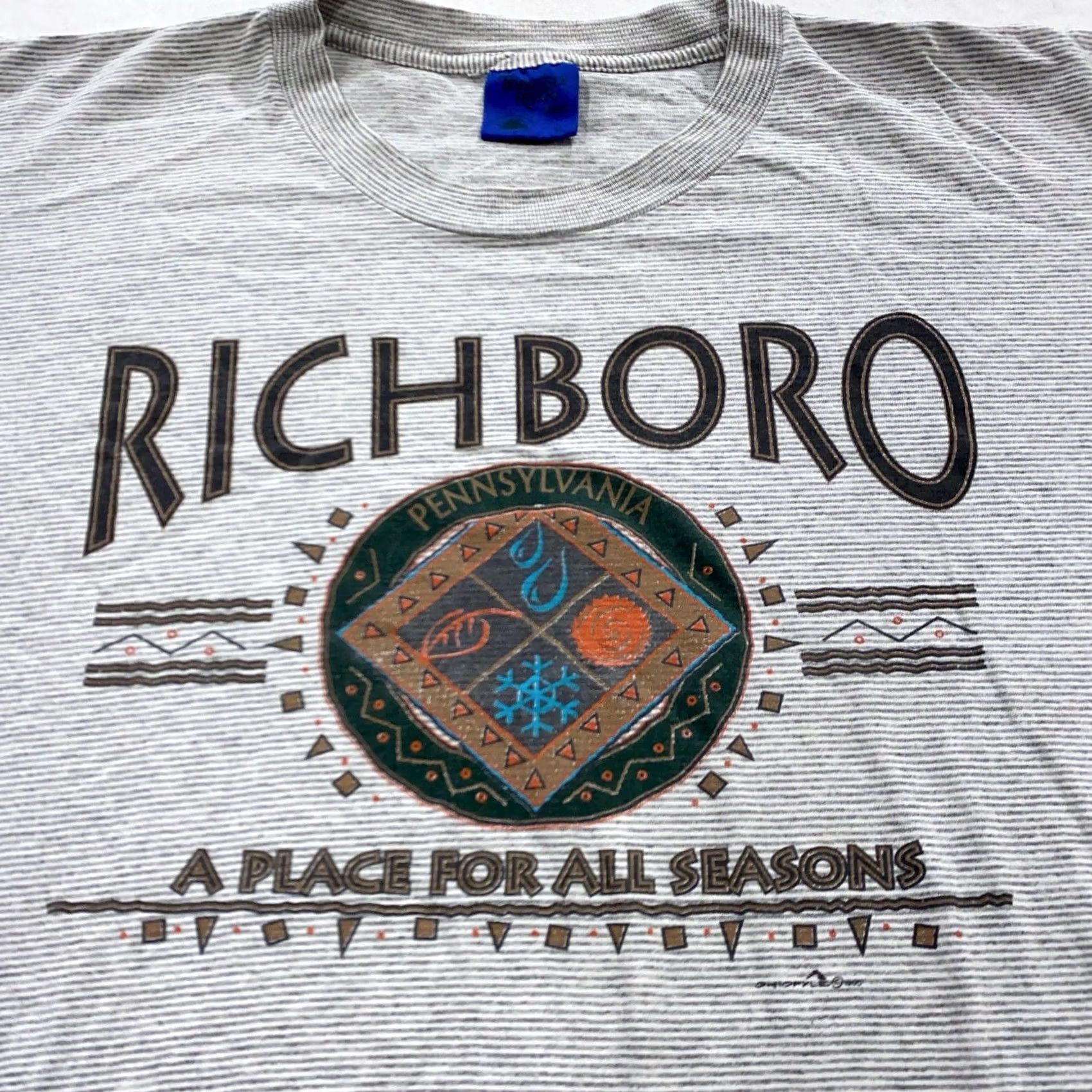 Vintage VINTAGE 90s RICHBORO PENNSYLVANIA T-Shirt XL Gray soft Size US XL / EU 56 / 4 - 2 Thumbnail