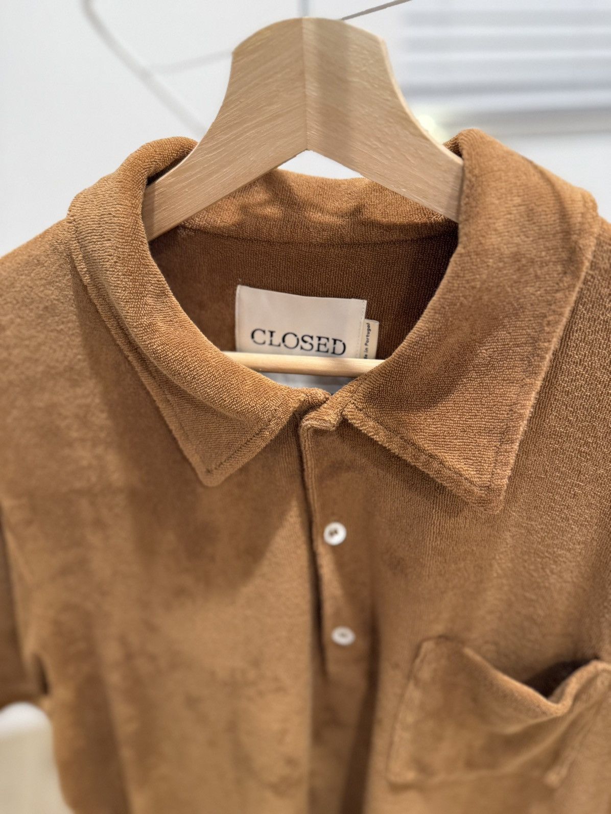 CLOSED CLOSED Terry Cloth Polo Shirt – Brown / Rust Size US L / EU 52-54 / 3 - 8 Thumbnail