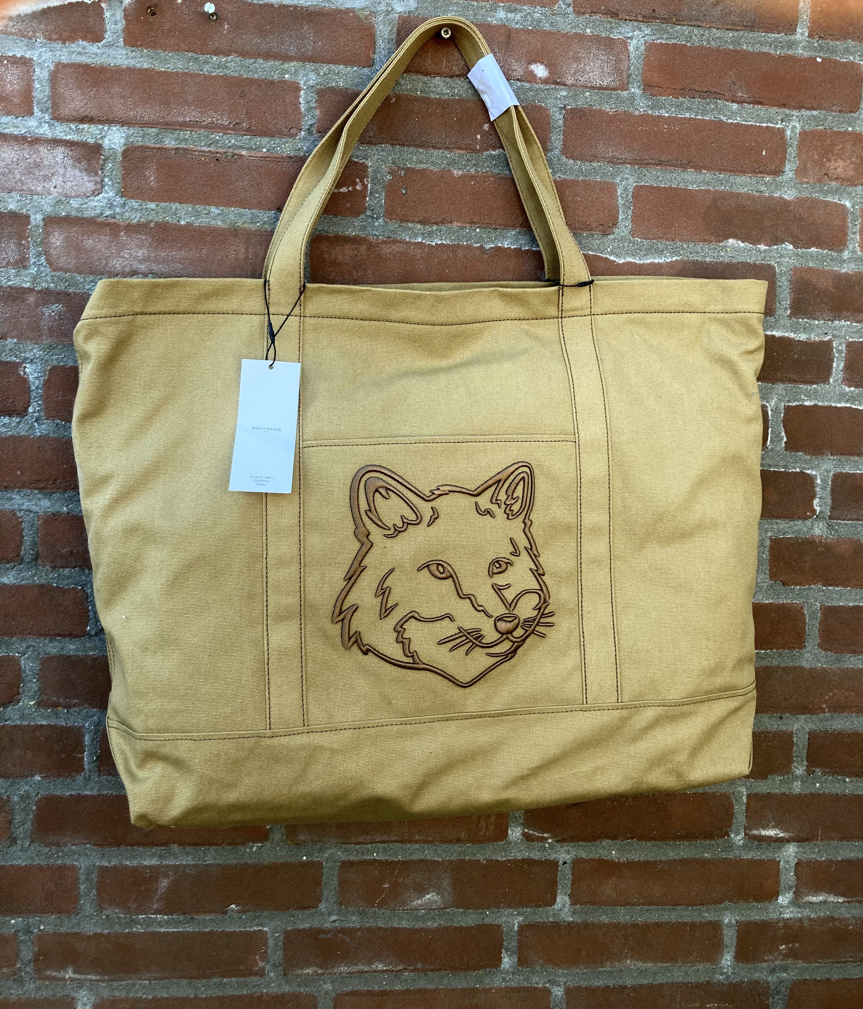 Maison Kitsune Foxhead tote bag shopper canvas Maison kitsune Paris new ds Size ONE SIZE - 1 Thumbnail