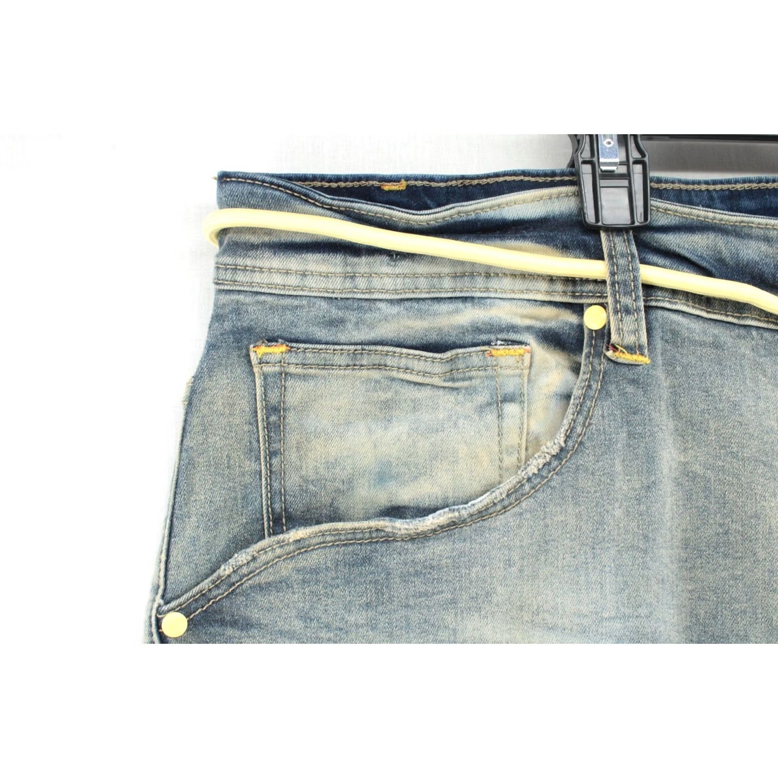 Vintage Frost Jeans Mens 54X33 Light Blue Gorpcore Grunge Distressed 5-Pocket Denim Regular Straight Big & Tall 54 Mens Jeans Size US 38 / EU 54 - 5 Thumbnail