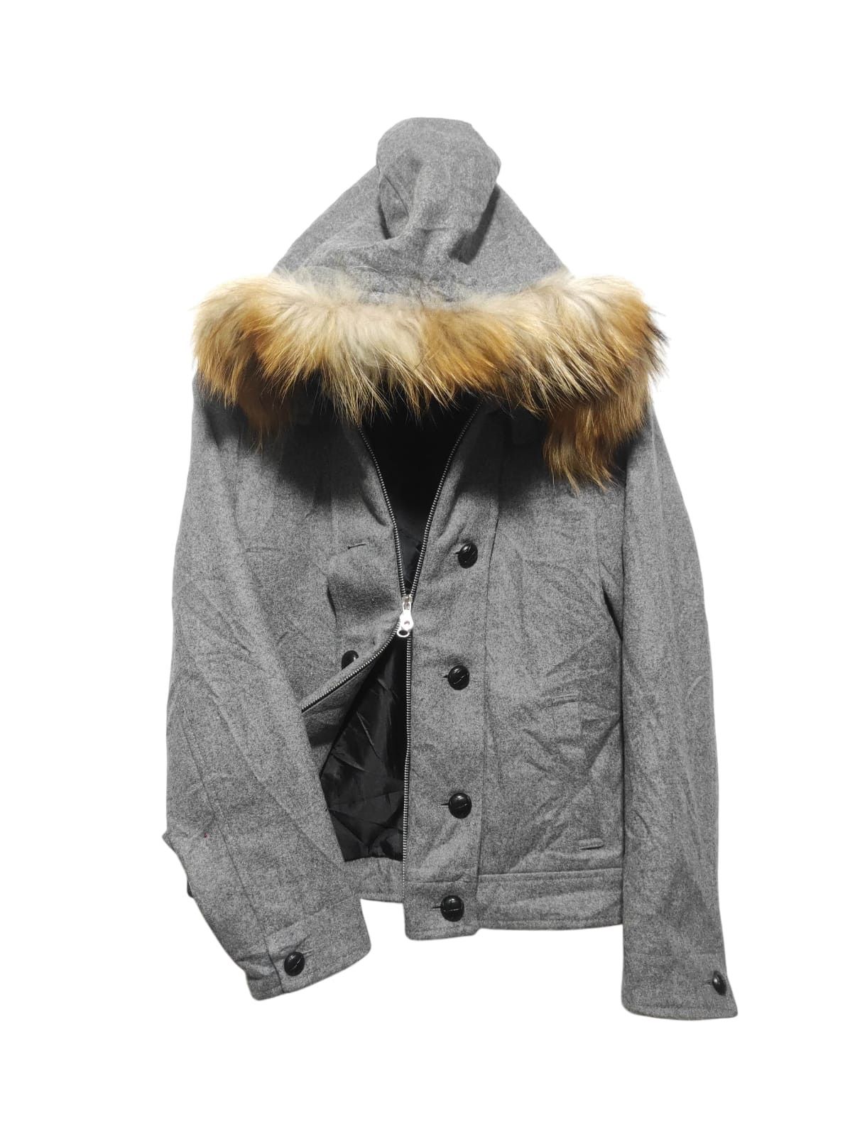 Michel Klein Michel Klein Wool double Zip Fur Hoodie Jacket Size US S / EU 44-46 / 1 - 1 Thumbnail