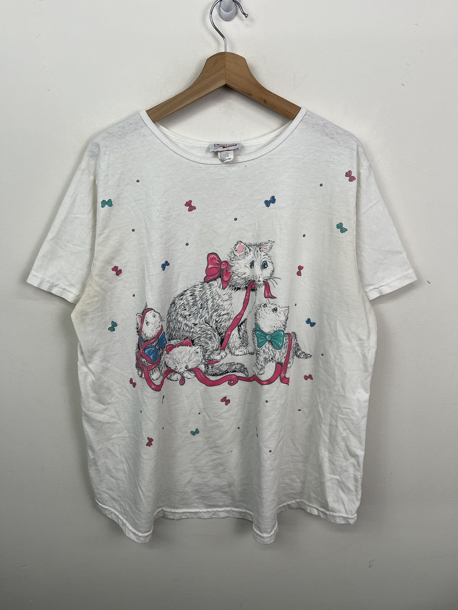 Other Vintage 1990s Cat Family Distressed Graphc Baggy Tee Size M Size US M / EU 48-50 / 2 - 1 Thumbnail