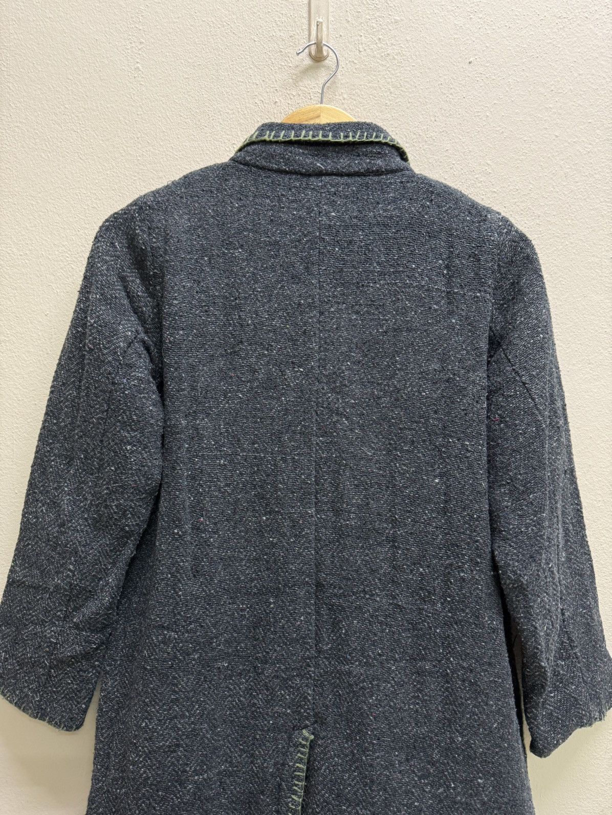 Vintage Yul Women’s Dark Gray Tweeds Coat Jacket Size S / US 4 / IT 40 - 21 Thumbnail