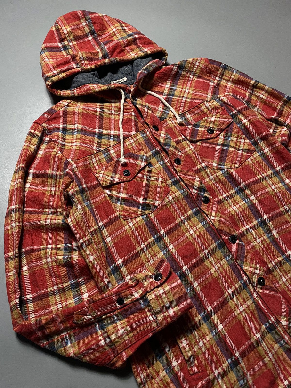 Japanese Brand × Vintage 🔥 PL&CO VTG FLANNEL RRL STYLE HOODIE JACKET Size US M / EU 48-50 / 2 - 3 Thumbnail