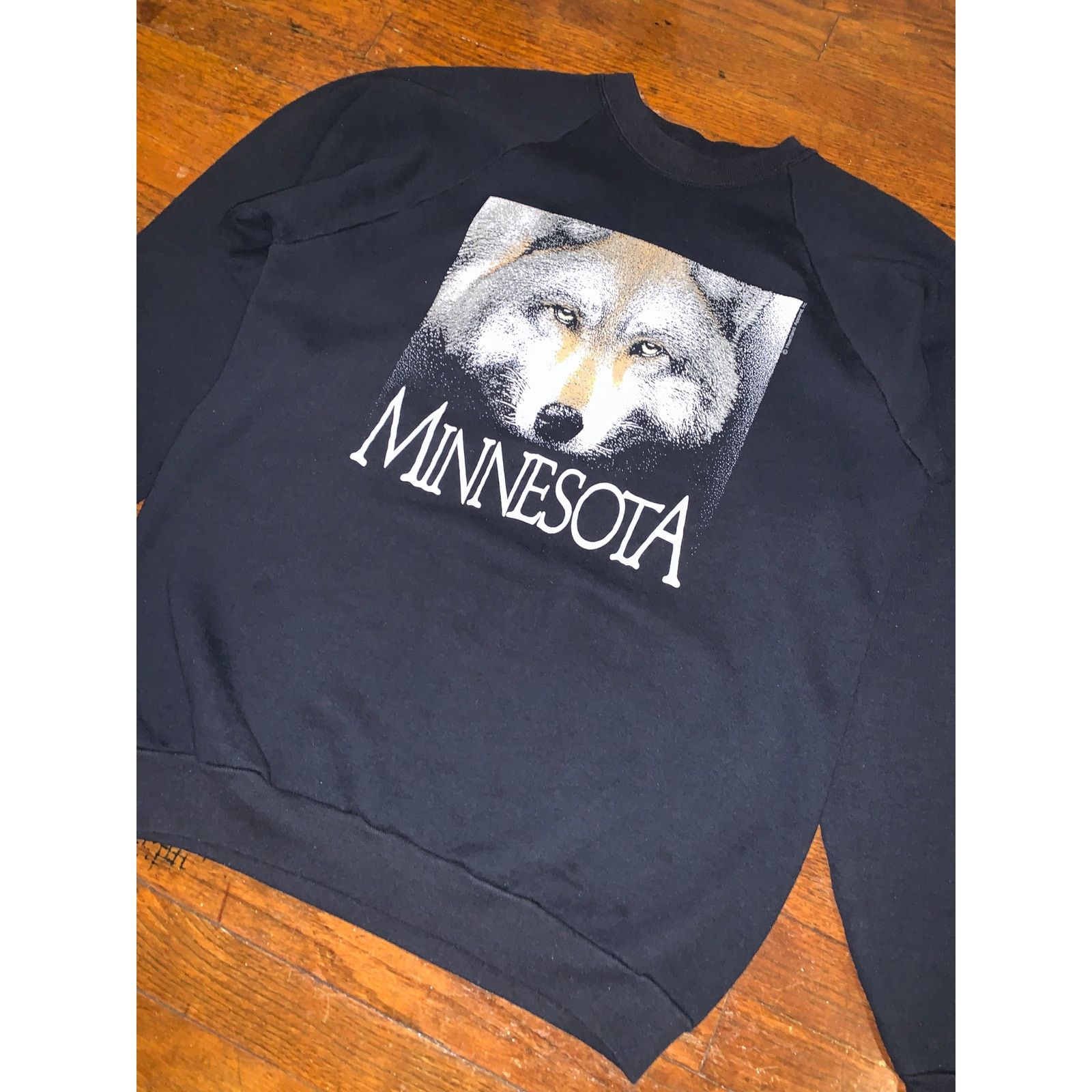 Fruit Of The Loom × Vintage Vtg Minnesota Wolf Sweatshirt XL USA Made Single Stitch 90s Size US XL / EU 56 / 4 - 4 Thumbnail