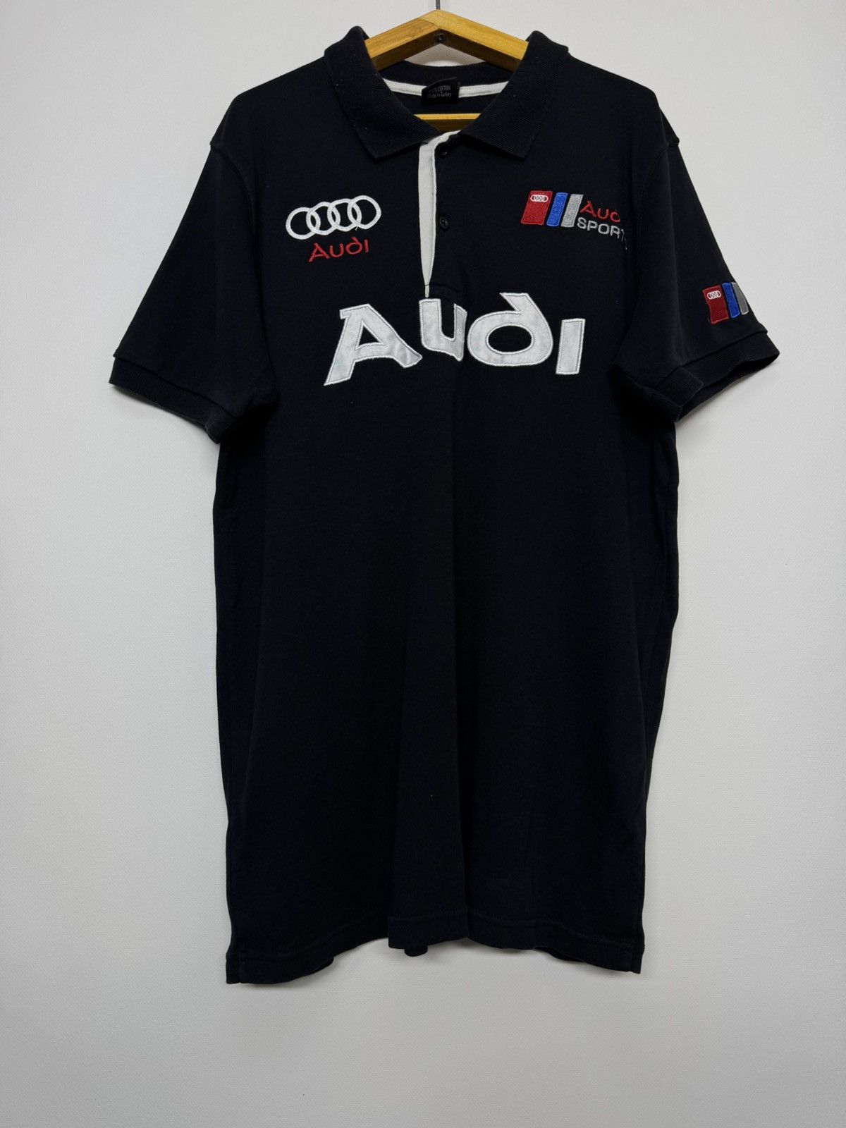 Audi Vintage Y2k Racing Polo Audi T-Shirt 00’s Size US L / EU 52-54 / 3 - 7 Thumbnail