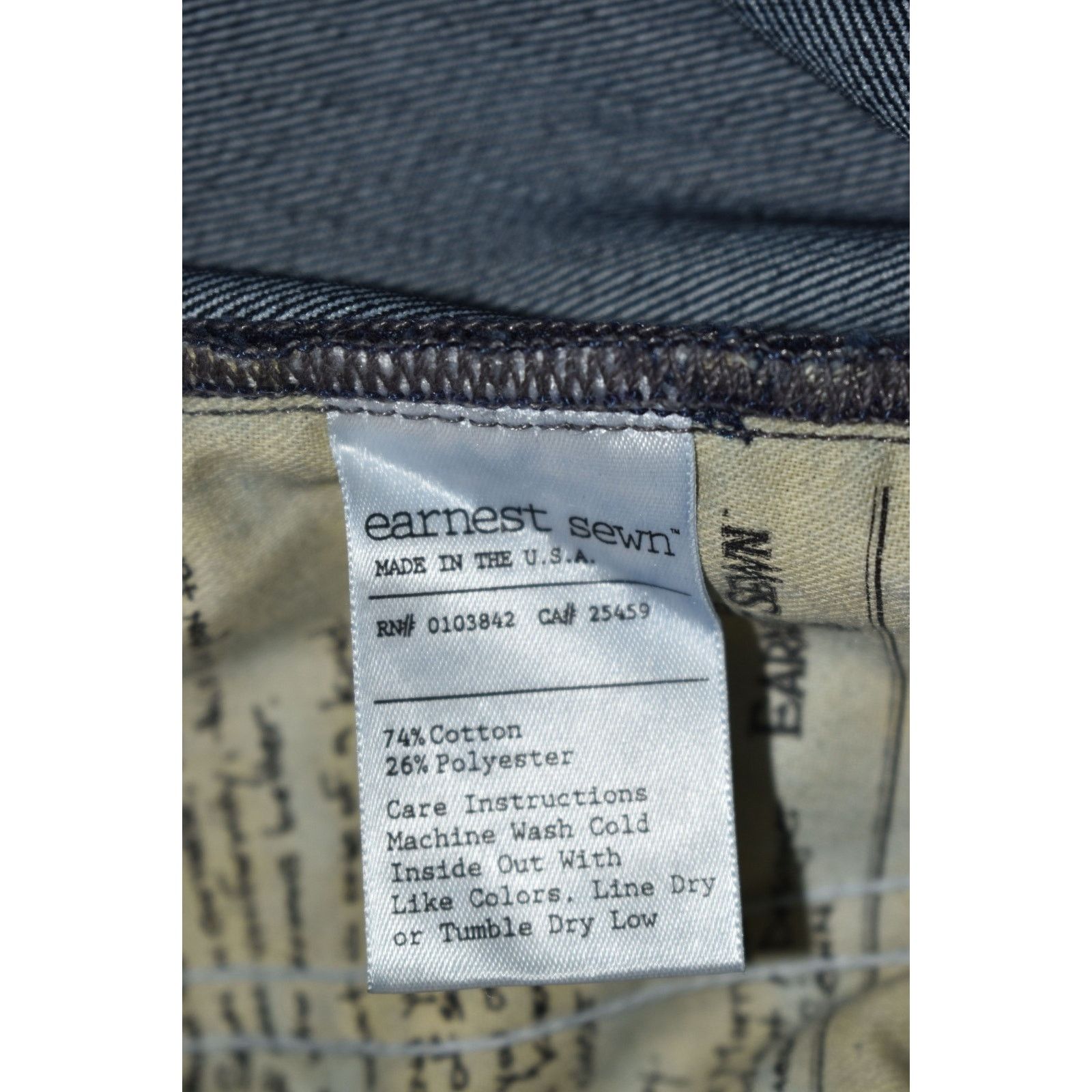 Earnest Sewn NEW EARNEST SEWN Dark Blue Denim Low Rise Skinny Leg Jean 26 Size 26" / US 2 / IT 38 - 8 Thumbnail
