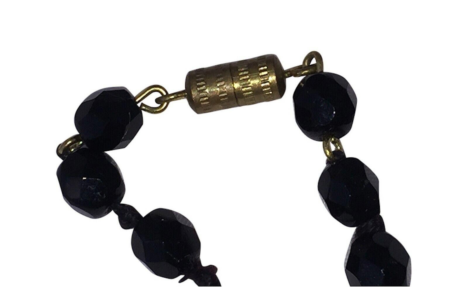 Designer French Jet Faceted Glass Bead Flapper Necklace Size ONE SIZE - 7 Thumbnail