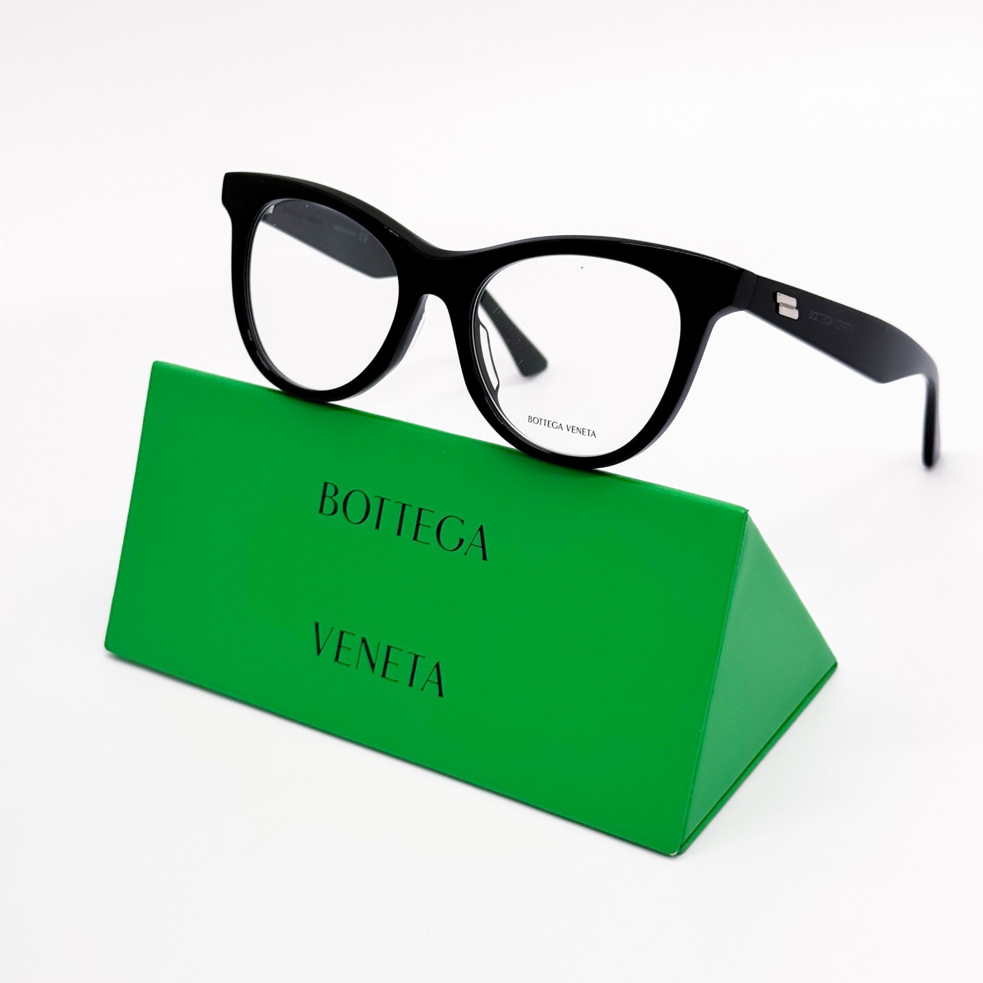 Bottega Veneta NEW BOTTEGA VENETA EYEGLASSES BV1064O 001 ROUND BLACK WOMEN Size ONE SIZE - 1 Thumbnail