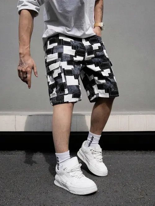Japanese Brand × Vintage VINTAGE RETRO 90s drip street shorts PATCHWORK Size US 30 / EU 46 - 2 Thumbnail
