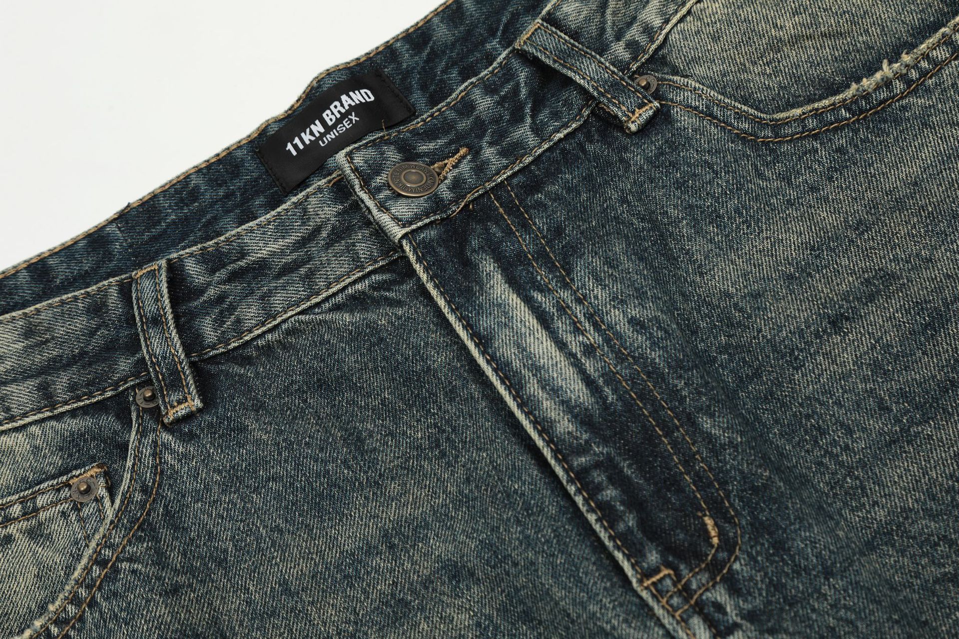 Japanese Brand × Jean American street fashion loose straight washed retro jeans Size US 32 / EU 48 - 3 Thumbnail
