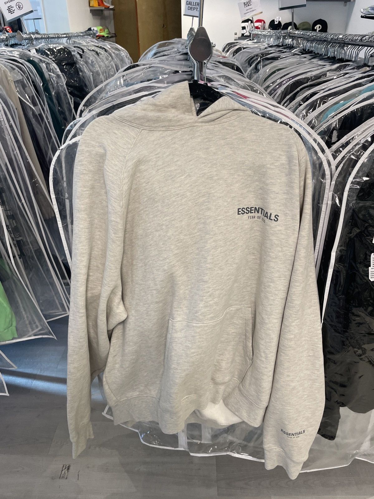 Essentials Fear of God Essentials Light Oatmeal Hoodie FW21 XL Size US XL / EU 56 / 4 - 1 Thumbnail