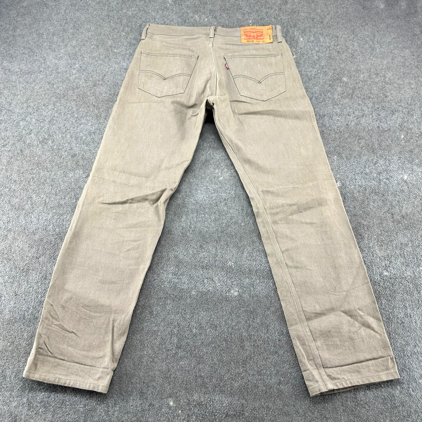Levi's VINTAGE Levi's 501 Jeans Mens Regular Beige Light Wash Denim Straight Leg 34x32 MENS Regular Size US 34 / EU 50 - 5 Thumbnail