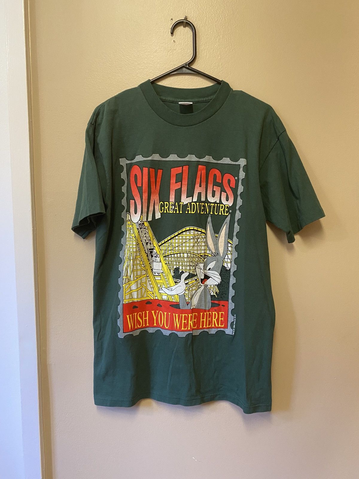 Vintage 1994 Sherry’s Six Flags Wish You Were Here T-Shirt Size US L / EU 52-54 / 3 - 1 Thumbnail