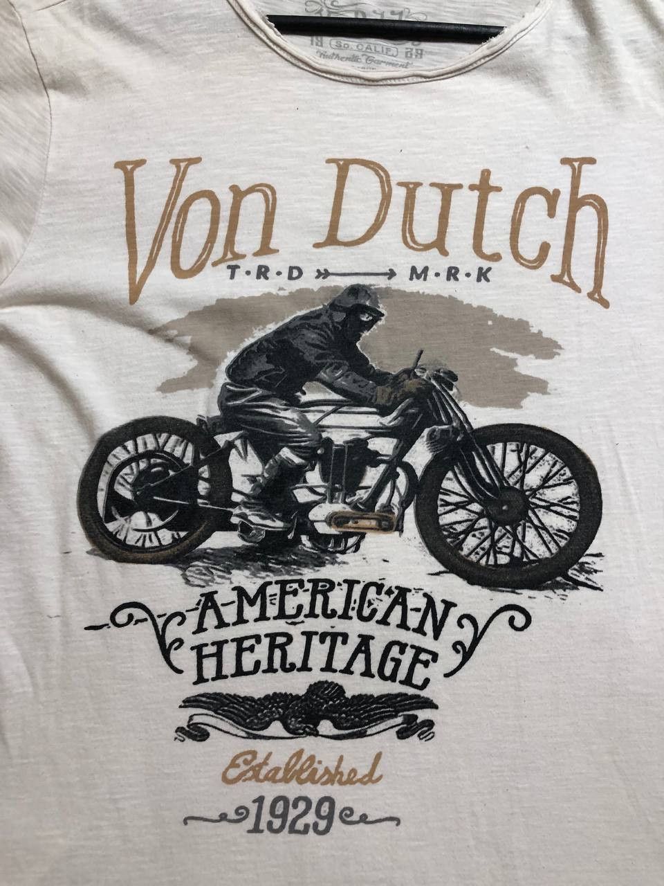 Von Dutch Von Dutch Big Heritage Motorcycle Print Crew Neck T-Shirt Size US L / EU 52-54 / 3 - 4 Thumbnail