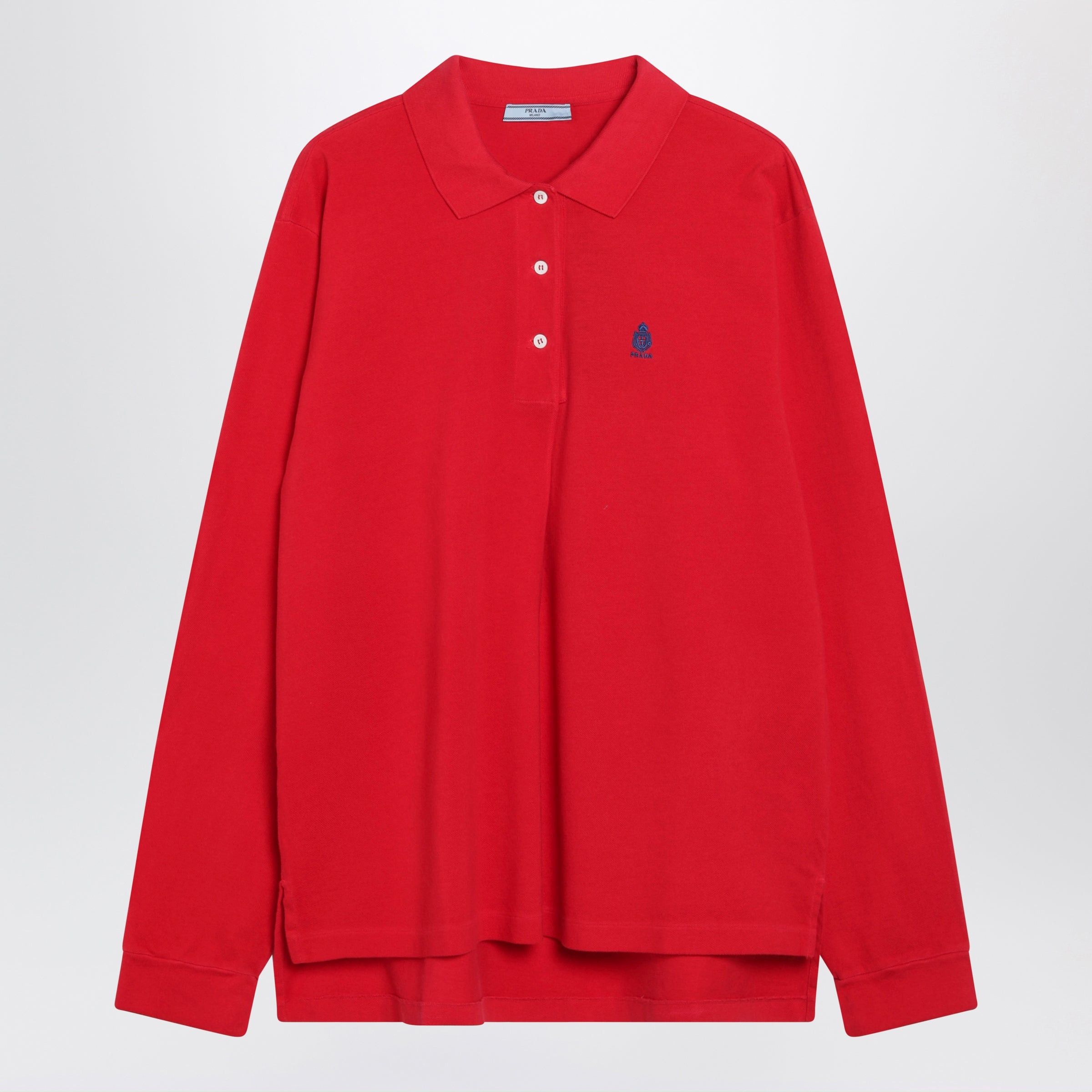 Prada Prada Red Cotton Pique Polo Size S / US 4 / IT 40 - 1 Thumbnail