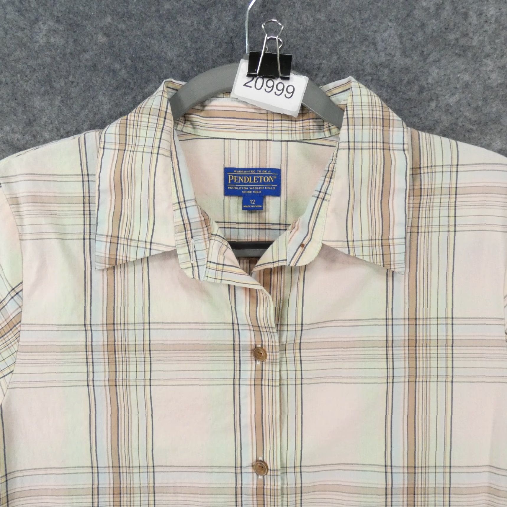 Pendleton Pendleton Shirt Womens 12 Long Sleeve Button-Up Pink Plaid Size XL / US 12-14 / IT 48-50 - 2 Thumbnail