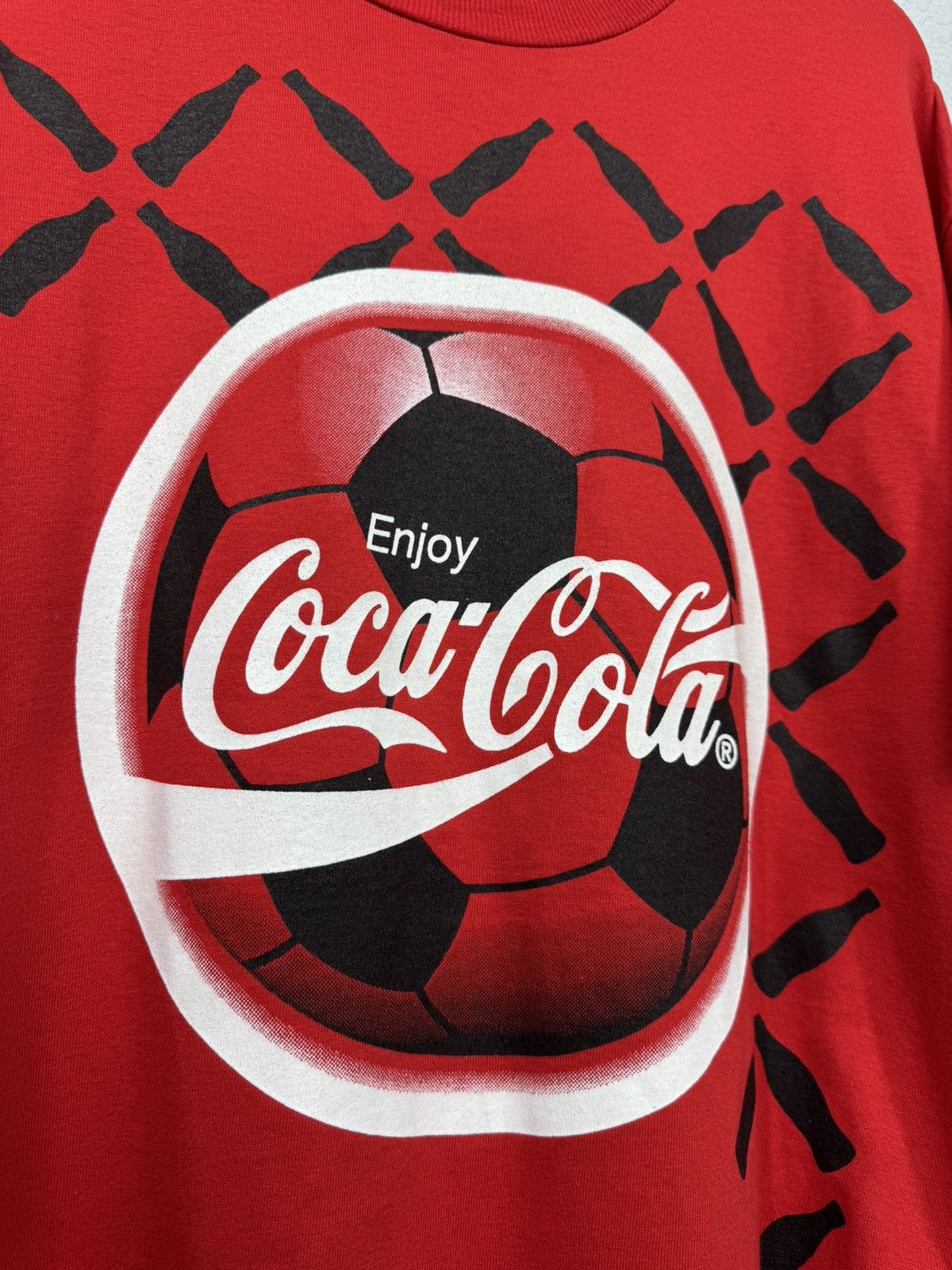 Band Tees Vintage UEFA Euro 1996 Coca Cola T-shirt Jersey Rare Size US XL / EU 56 / 4 - 5 Thumbnail