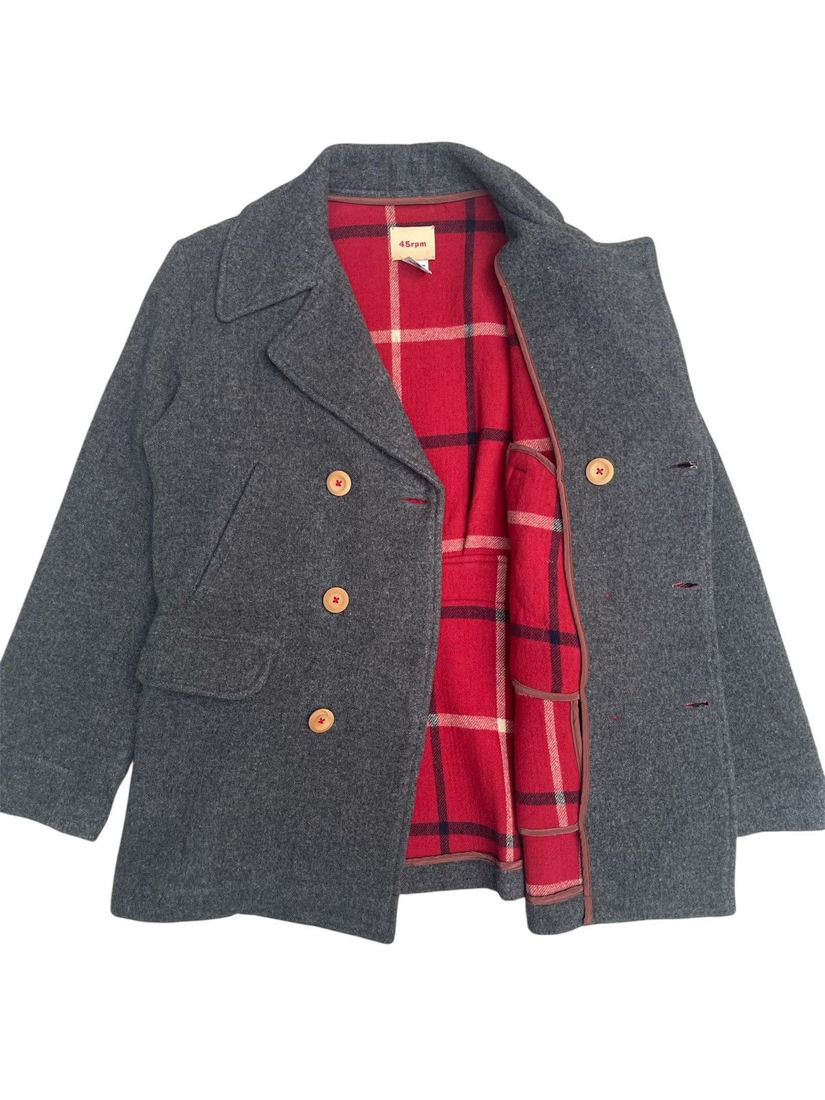 45rpm 45rpm Japan Wool Double-Breasted Jacket Tartan Lined Size US S / EU 44-46 / 1 - 5 Thumbnail