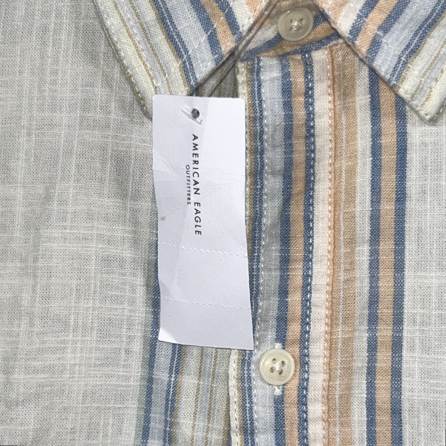 American Eagle Outfitters American Eagle Outfitters Button-Up Shirt Pocket Vertical Striped XXL Men Regular Size US XXL / EU 58 / 5 - 4 Thumbnail