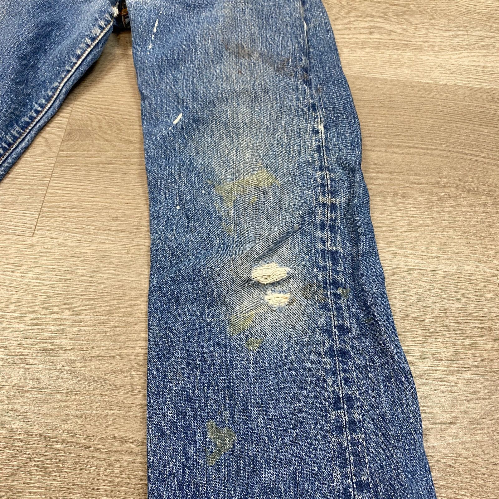 Levi's × Vintage VTG 70s Levi's 505 Redline Selvedge Talon 42 Jeans 22x26 Size 22" - 13 Thumbnail