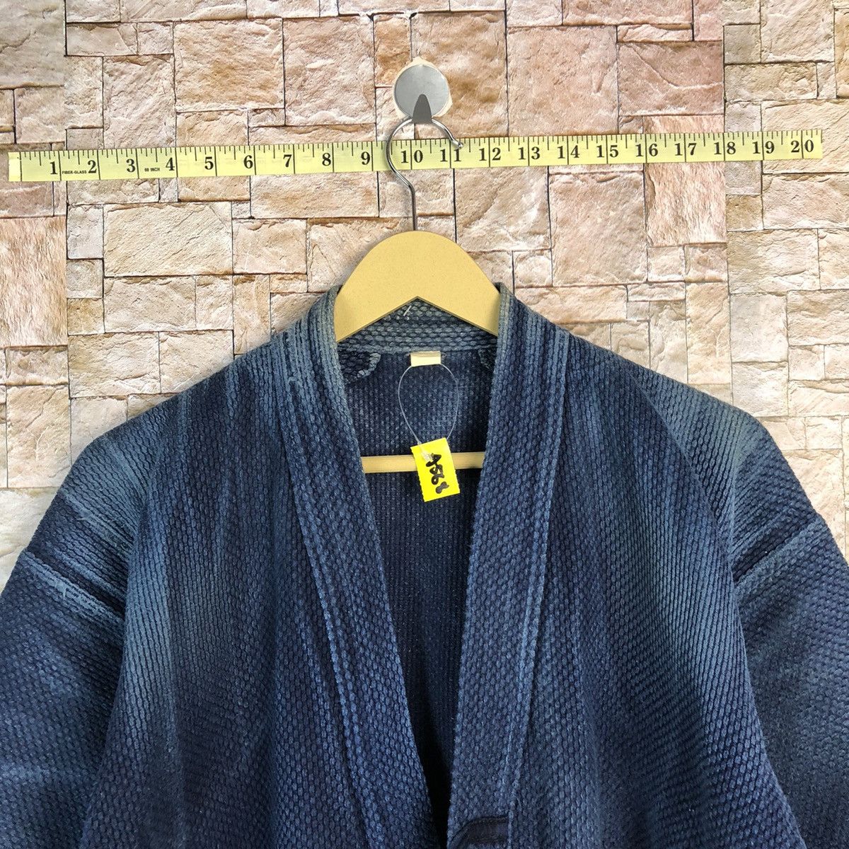 Indigo Japan indigo vintage Dark Blue Kimono cardigan #A568 Size US L / EU 52-54 / 3 - 4 Thumbnail