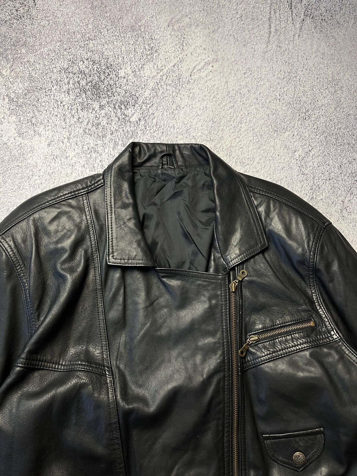 Vintage Crazy True Vintage Cycle Rider Leather Jacket Biker Rare Size US L / EU 52-54 / 3 - 7 Thumbnail