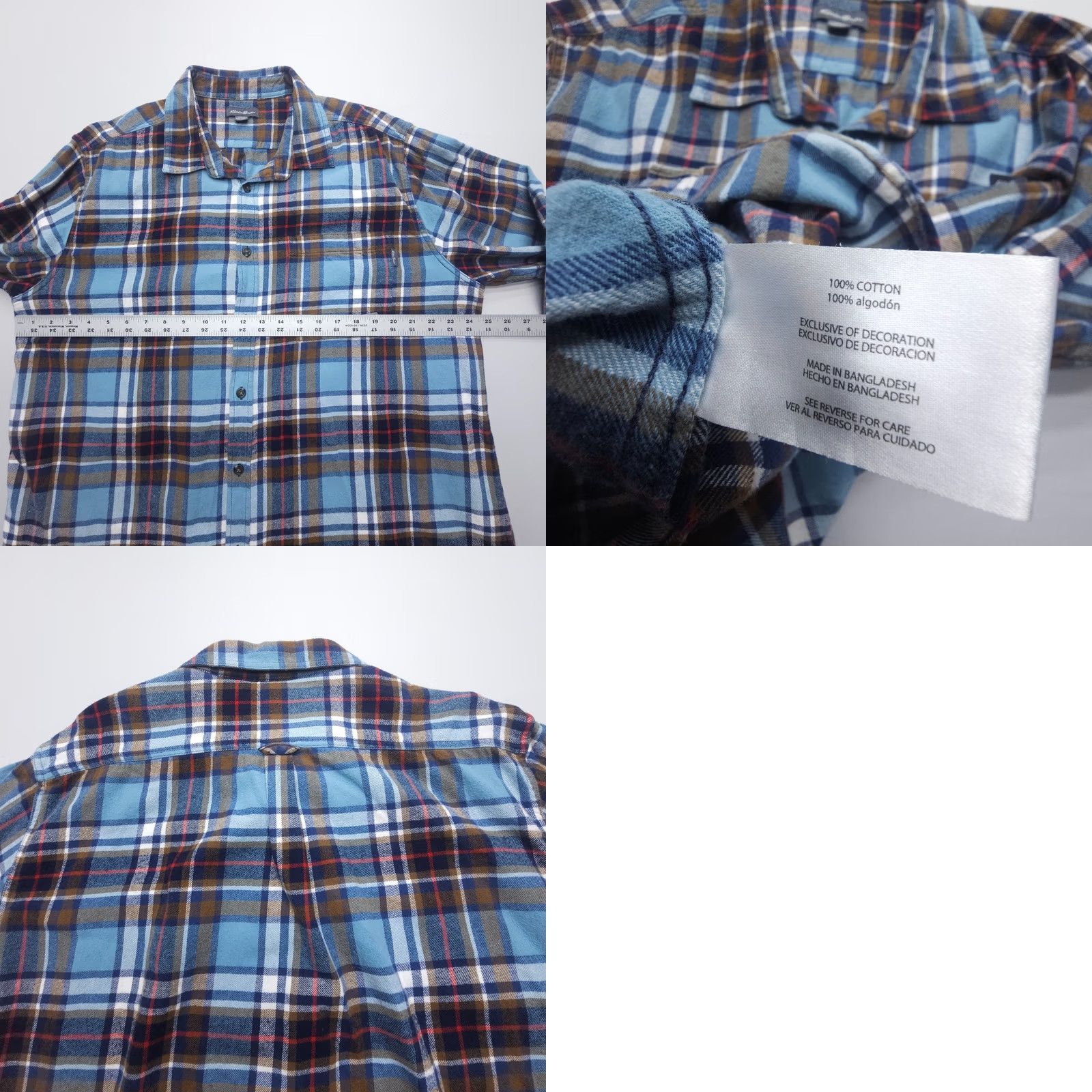 Eddie Bauer Eddie Bauer Long Sleeve Flannel Shirt Mens 2XL Plaid 100% Cotton Outdoor Camping Size US XXL / EU 58 / 5 - 8 Thumbnail