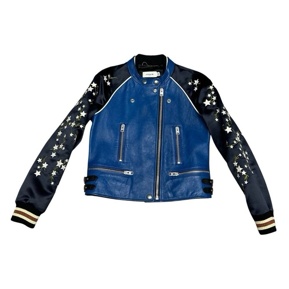 Coach Coach 1941 Cityscape Embroidered Leather Jacket – Women’s 2 Size XS / US 0-2 / IT 36-38 - 1 Thumbnail