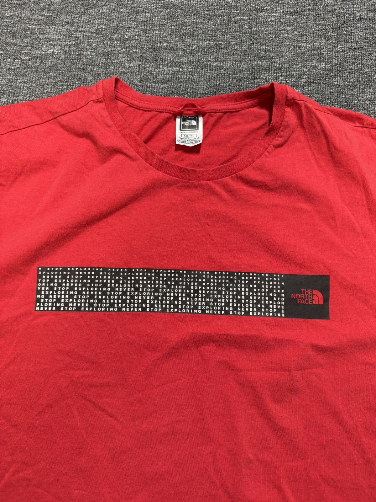 The North Face The North Face Men’s XXL Red T-Shirt “Never Stop Exploring” Size US XXL / EU 58 / 5 - 3 Thumbnail